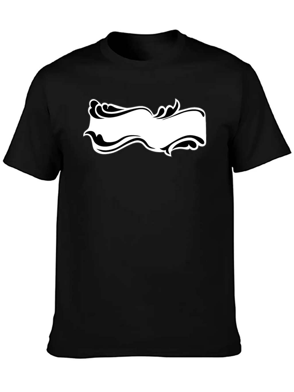 Flourish Sign Black And White Relaxed Everyday Tee – Lightweight And Durable Cotton