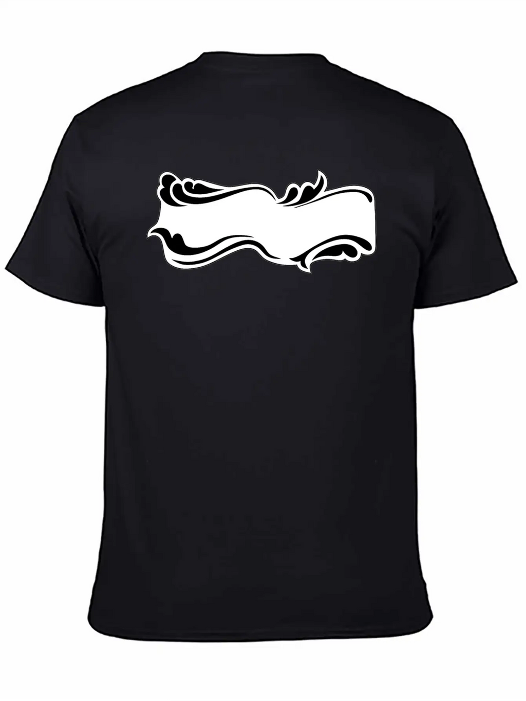Flourish Sign Black And White Relaxed Everyday Tee – Lightweight And Durable Cotton