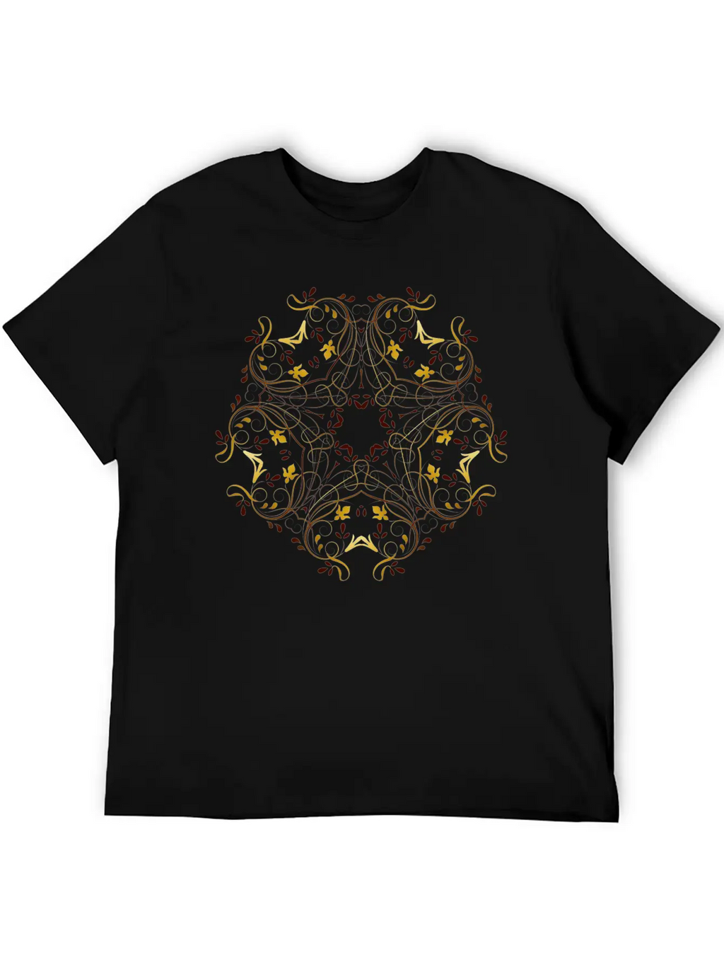 Flourishy Floral Design 5 Basic Graphic T-Shirt – Daily Comfort In Soft Cotton