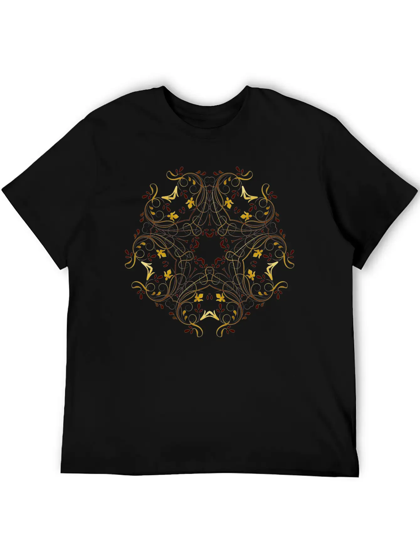 Flourishy Floral Design 5 Basic Graphic T-Shirt – Daily Comfort In Soft Cotton