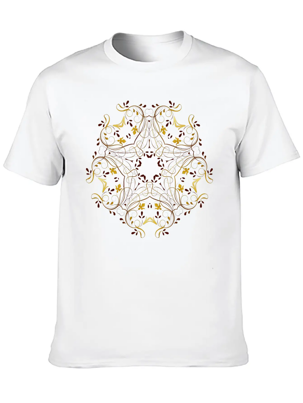 Flourishy Floral Design 5 Basic Graphic T-Shirt – Daily Comfort In Soft Cotton