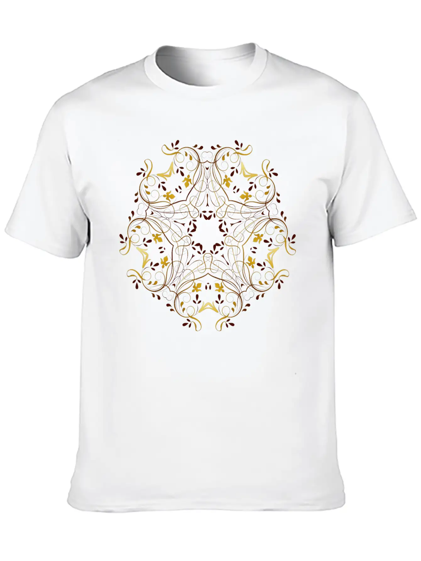 Flourishy Floral Design 5 Basic Graphic T-Shirt – Daily Comfort In Soft Cotton