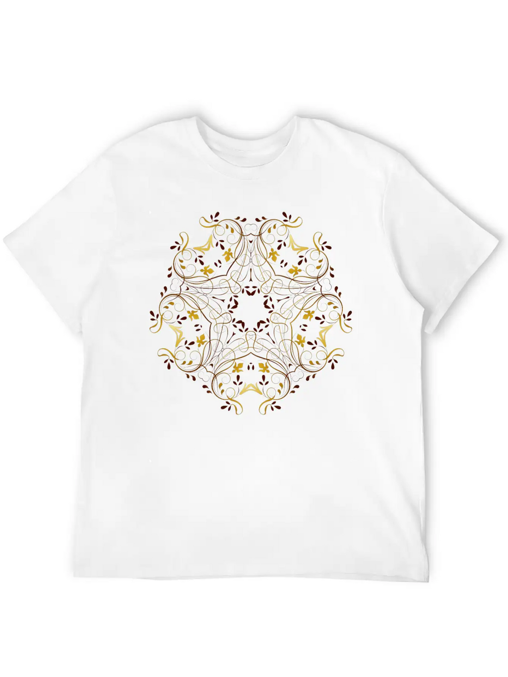 Flourishy Floral Design 5 Basic Graphic T-Shirt – Daily Comfort In Soft Cotton