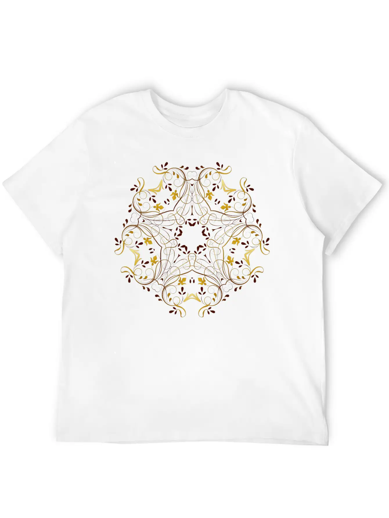 Flourishy Floral Design 5 Basic Graphic T-Shirt – Daily Comfort In Soft Cotton