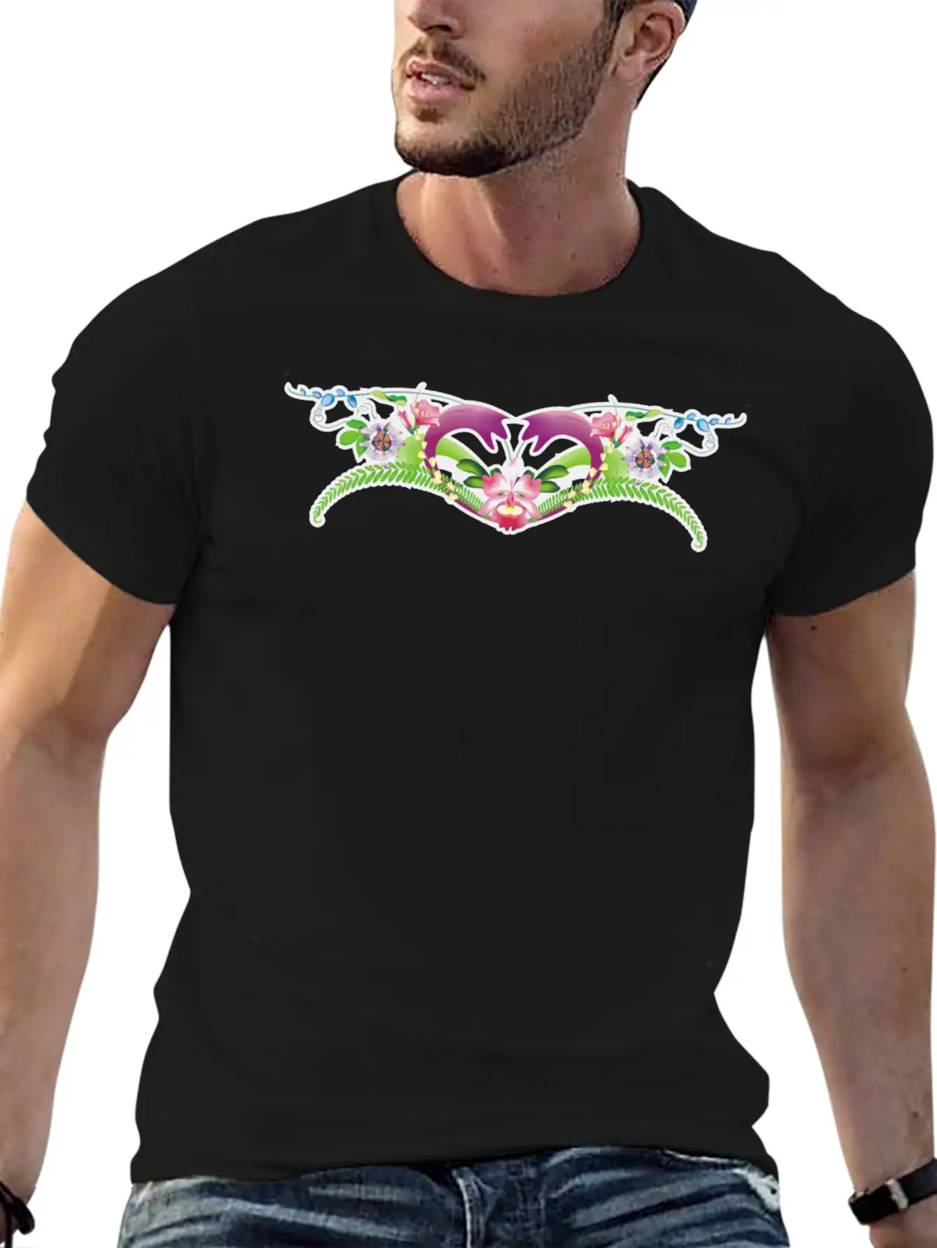 Flower Bib Stylish Everyday T-Shirt – Unisex Basic Cotton Tee
