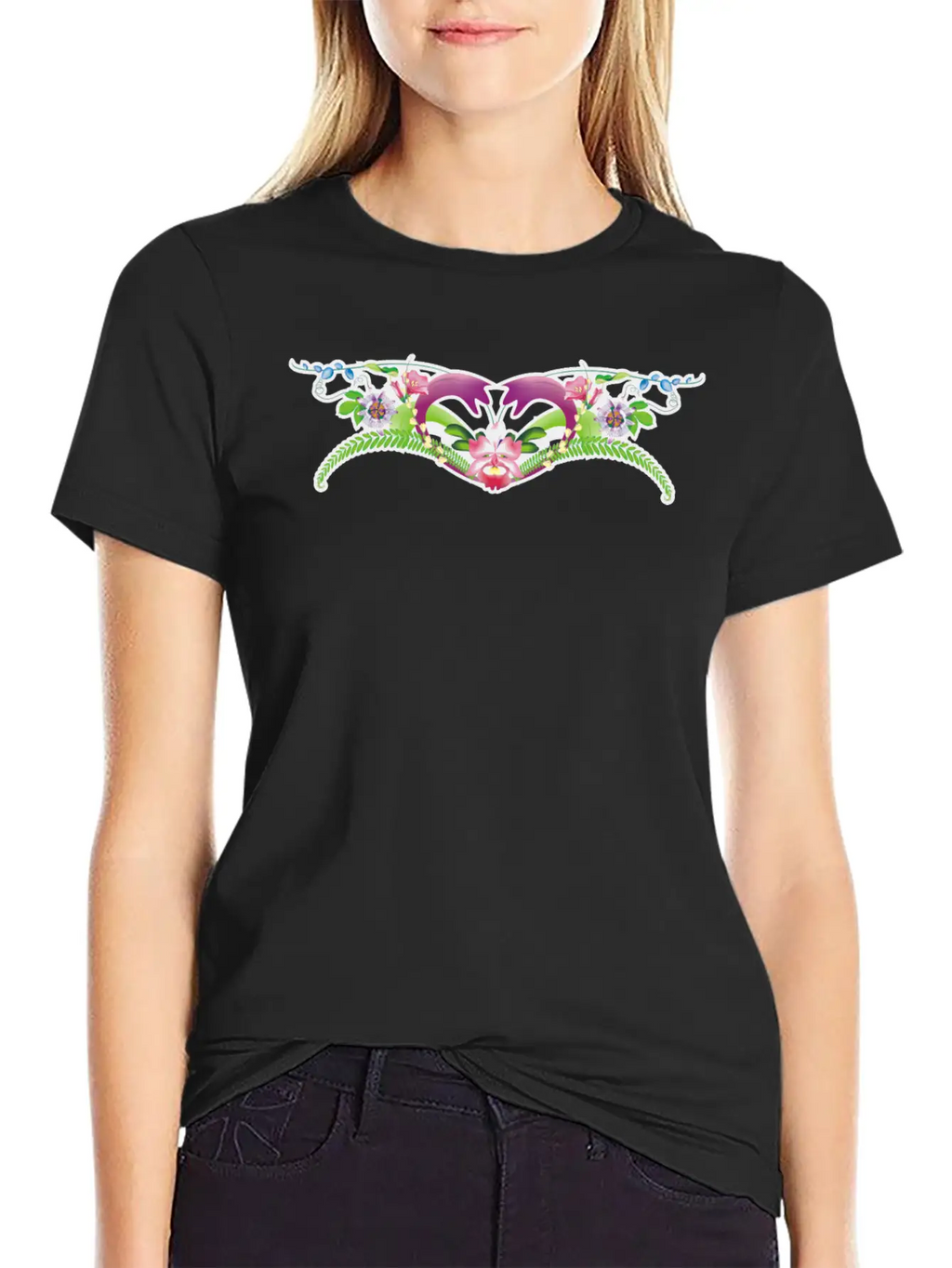 Flower Bib Stylish Everyday T-Shirt – Unisex Basic Cotton Tee