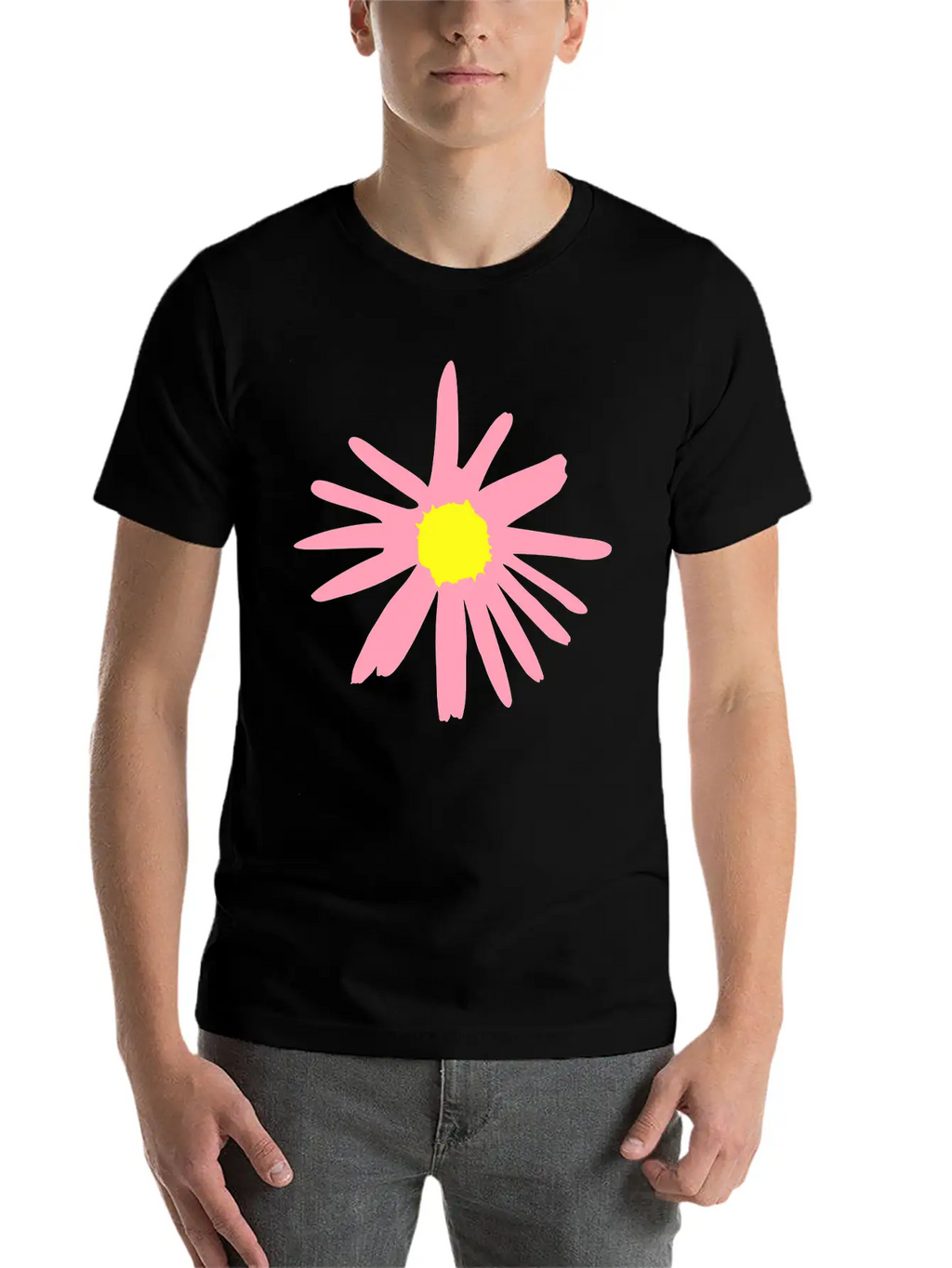 Flower, Daisy Breathable Soft Cotton T-Shirt – Timeless Casual Look