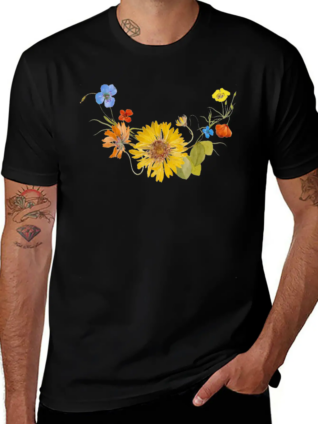 Flower Stylish Everyday T-Shirt – Unisex Basic Cotton Tee