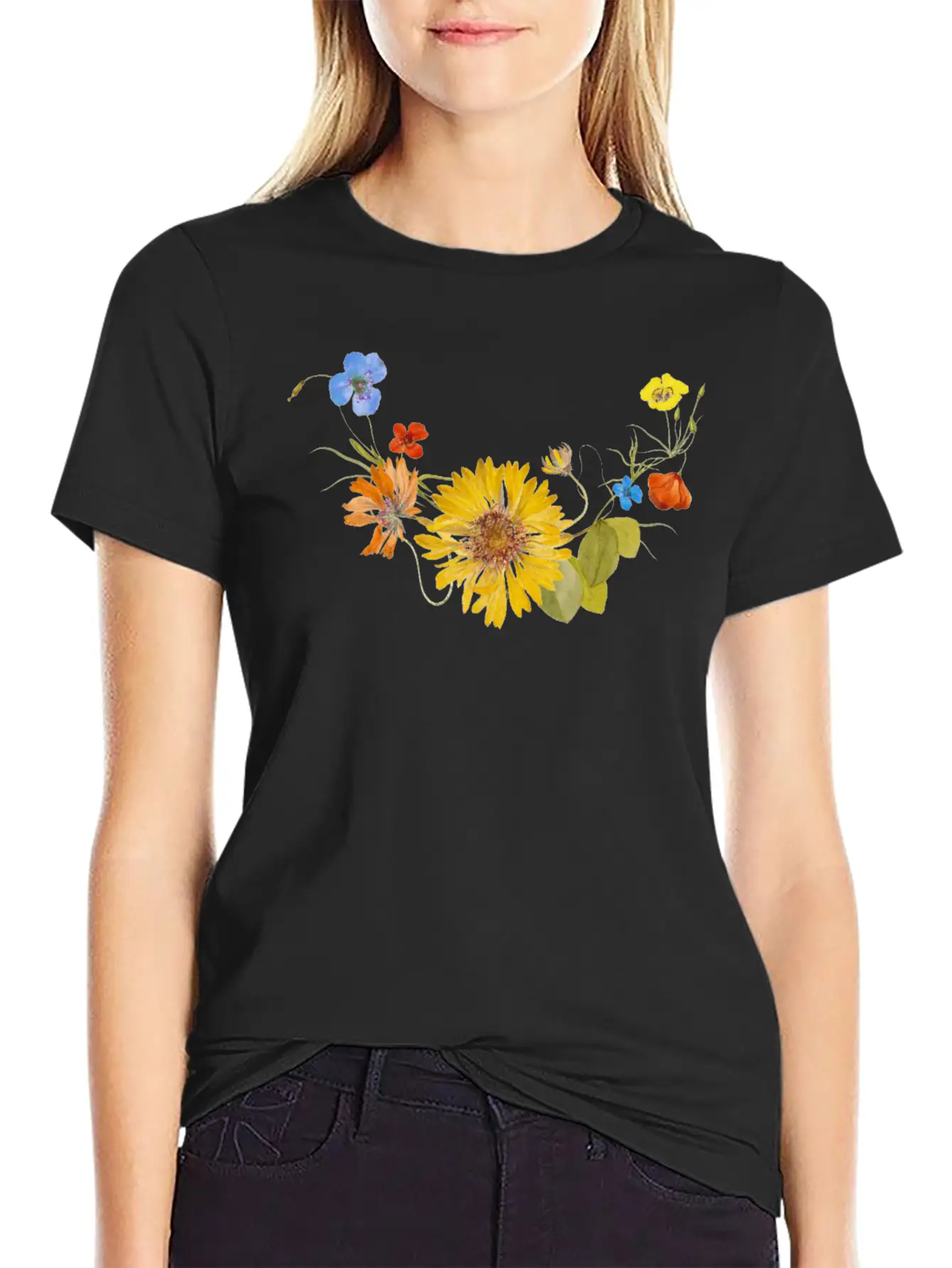 Flower Stylish Everyday T-Shirt – Unisex Basic Cotton Tee
