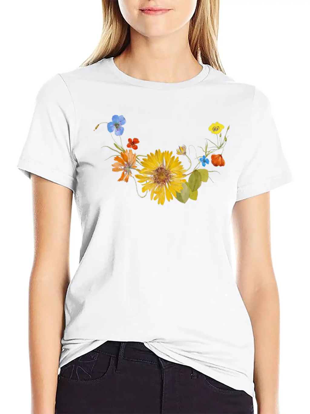 Flower Stylish Everyday T-Shirt – Unisex Basic Cotton Tee