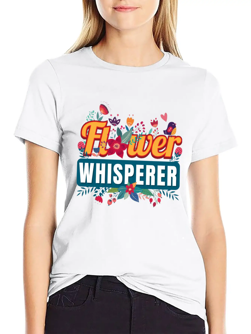 Flower Whisperer Florist Flowers Stylish Everyday T-Shirt – Unisex Basic Cotton Tee