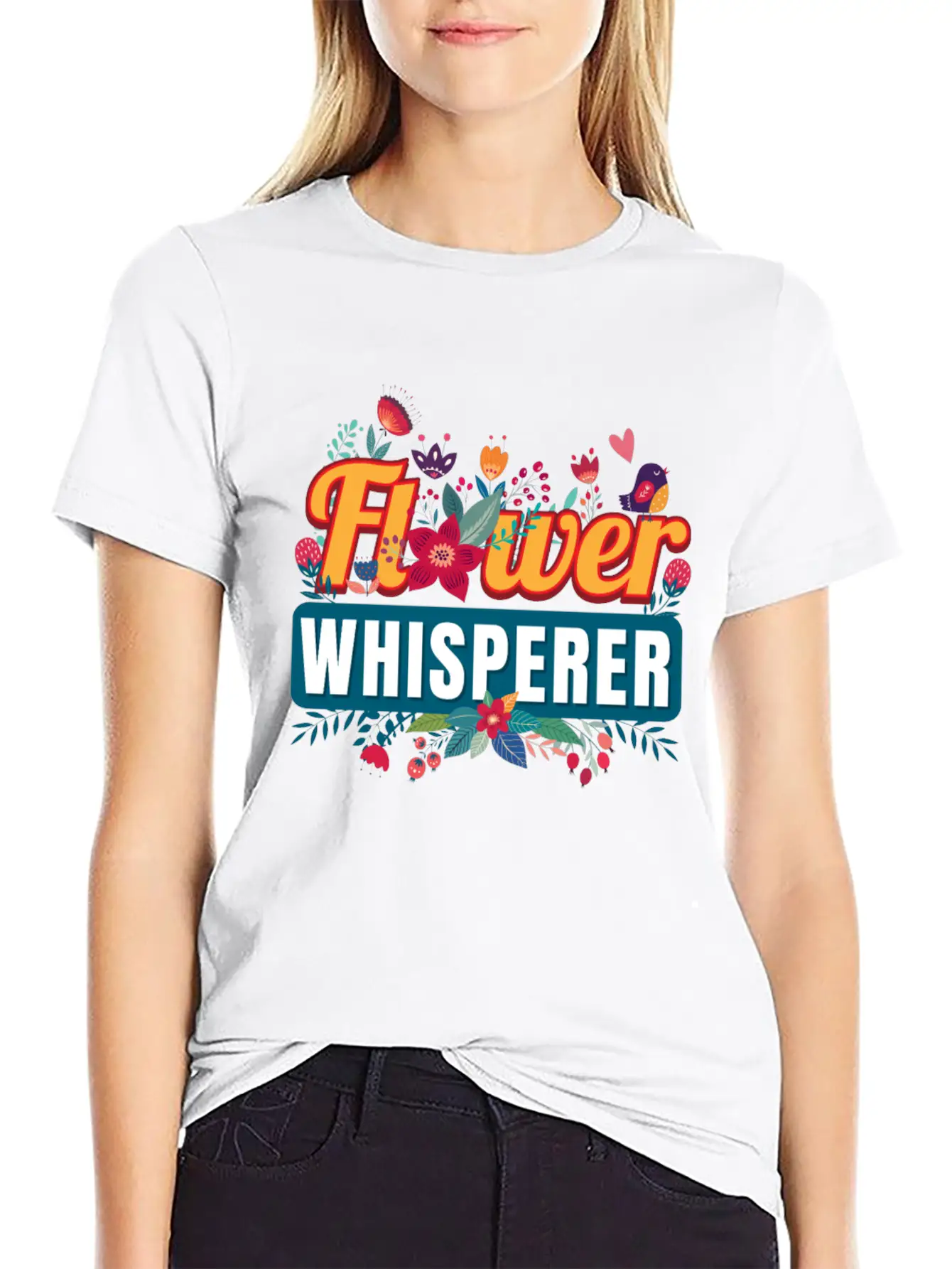 Flower Whisperer Florist Flowers Stylish Everyday T-Shirt – Unisex Basic Cotton Tee