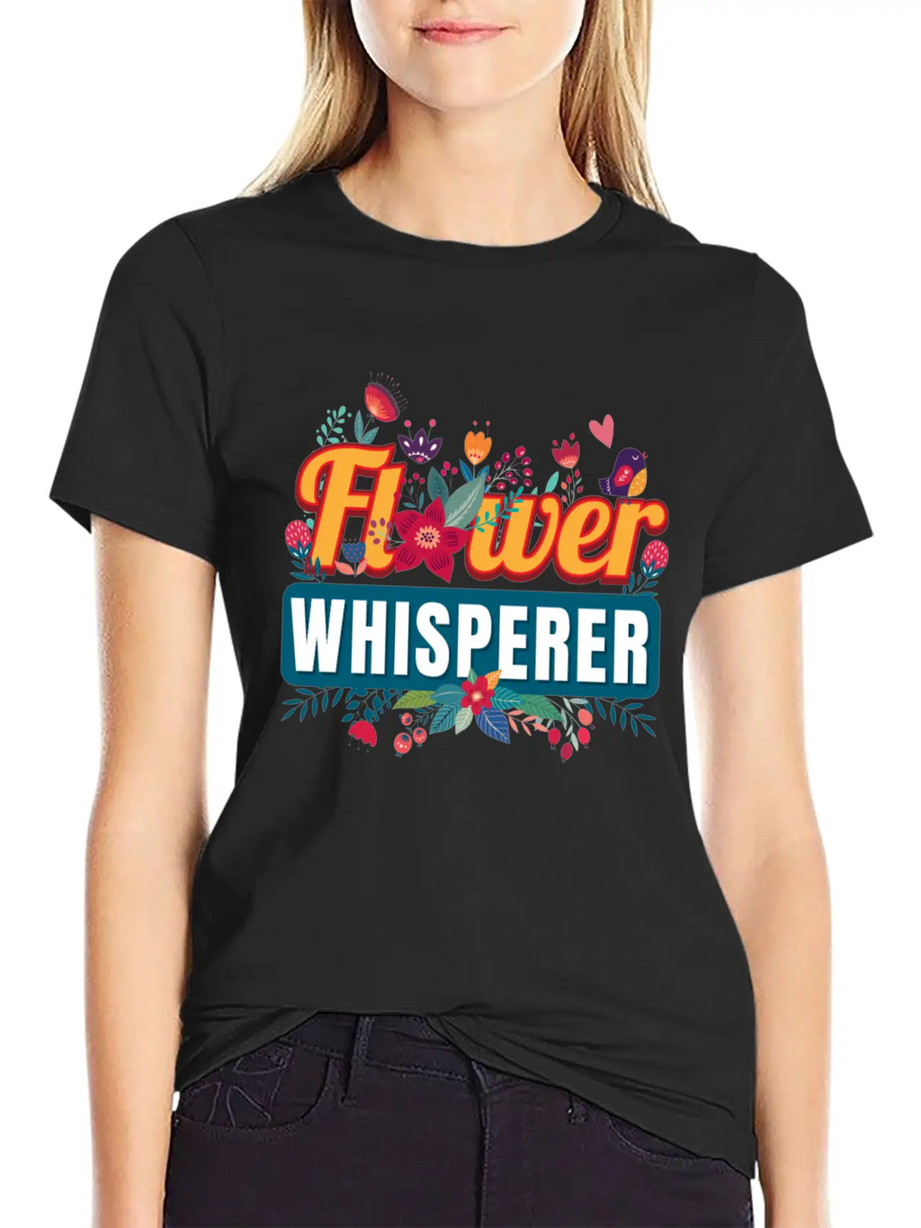 Flower Whisperer Florist Flowers Stylish Everyday T-Shirt – Unisex Basic Cotton Tee