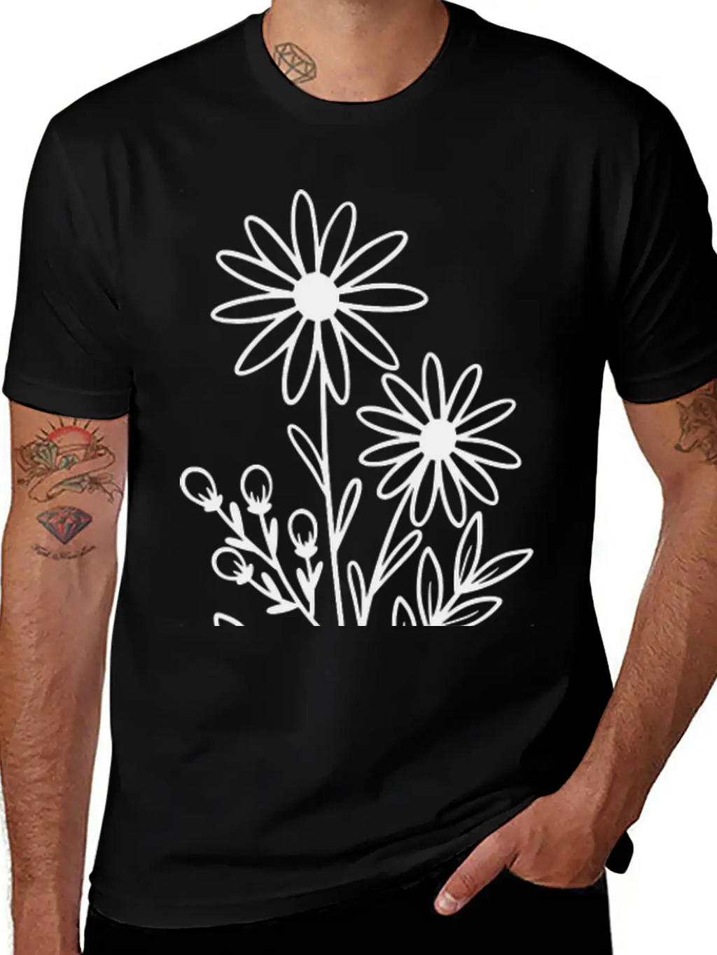 Flowers Basic Graphic T-Shirt – Daily Comfort In Soft Cotton