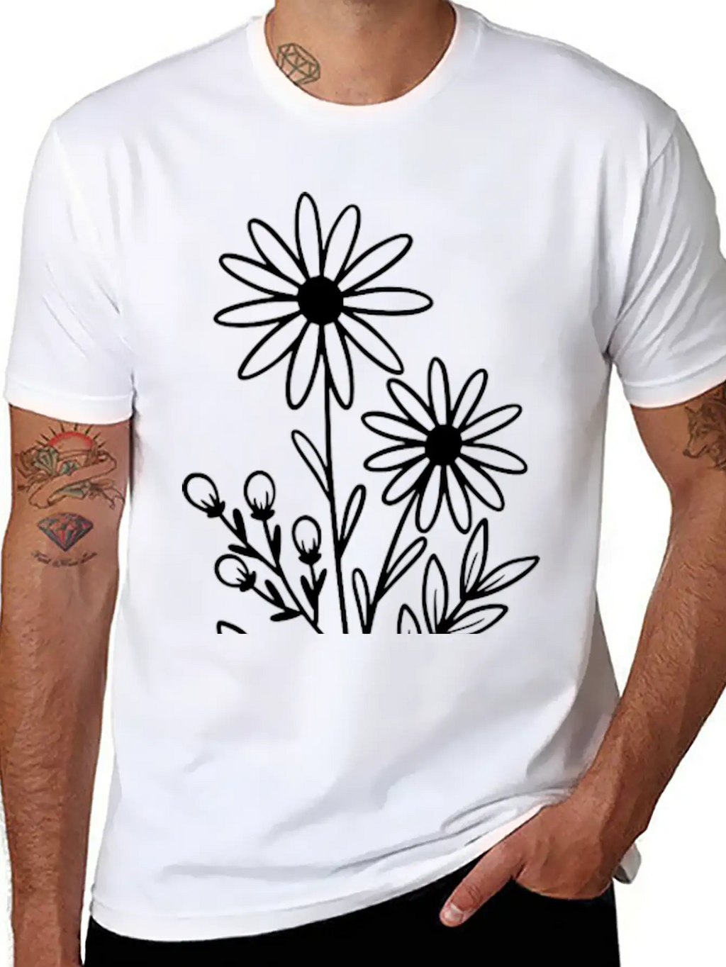 Flowers Basic Graphic T-Shirt – Daily Comfort In Soft Cotton