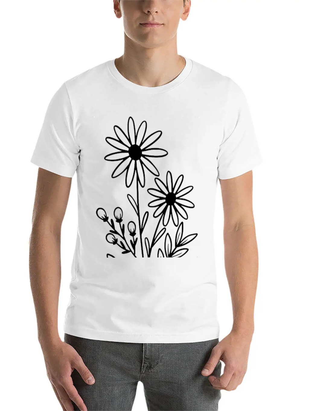 Flowers Basic Graphic T-Shirt – Daily Comfort In Soft Cotton