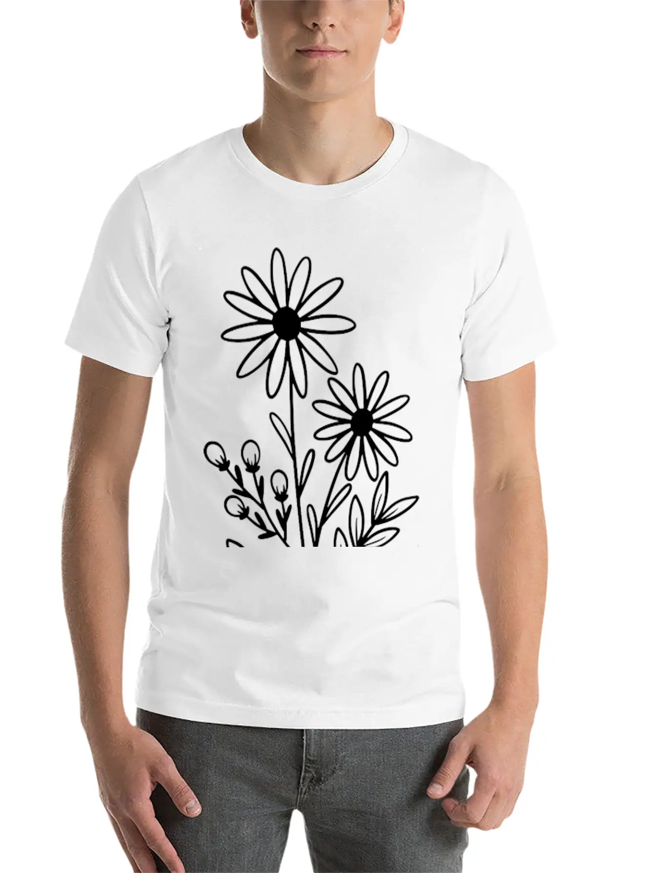 Flowers Basic Graphic T-Shirt – Daily Comfort In Soft Cotton