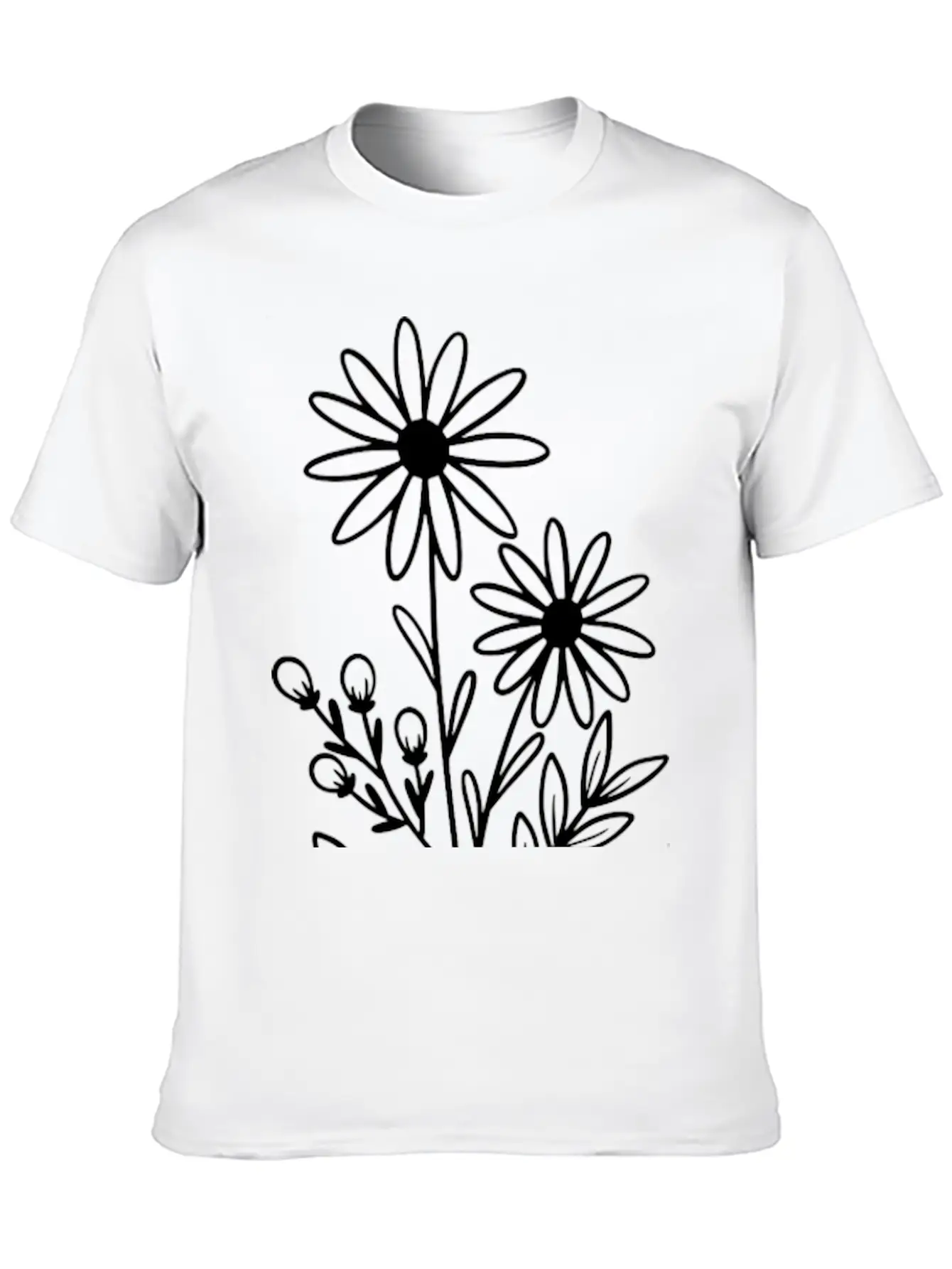 Flowers Basic Graphic T-Shirt – Daily Comfort In Soft Cotton