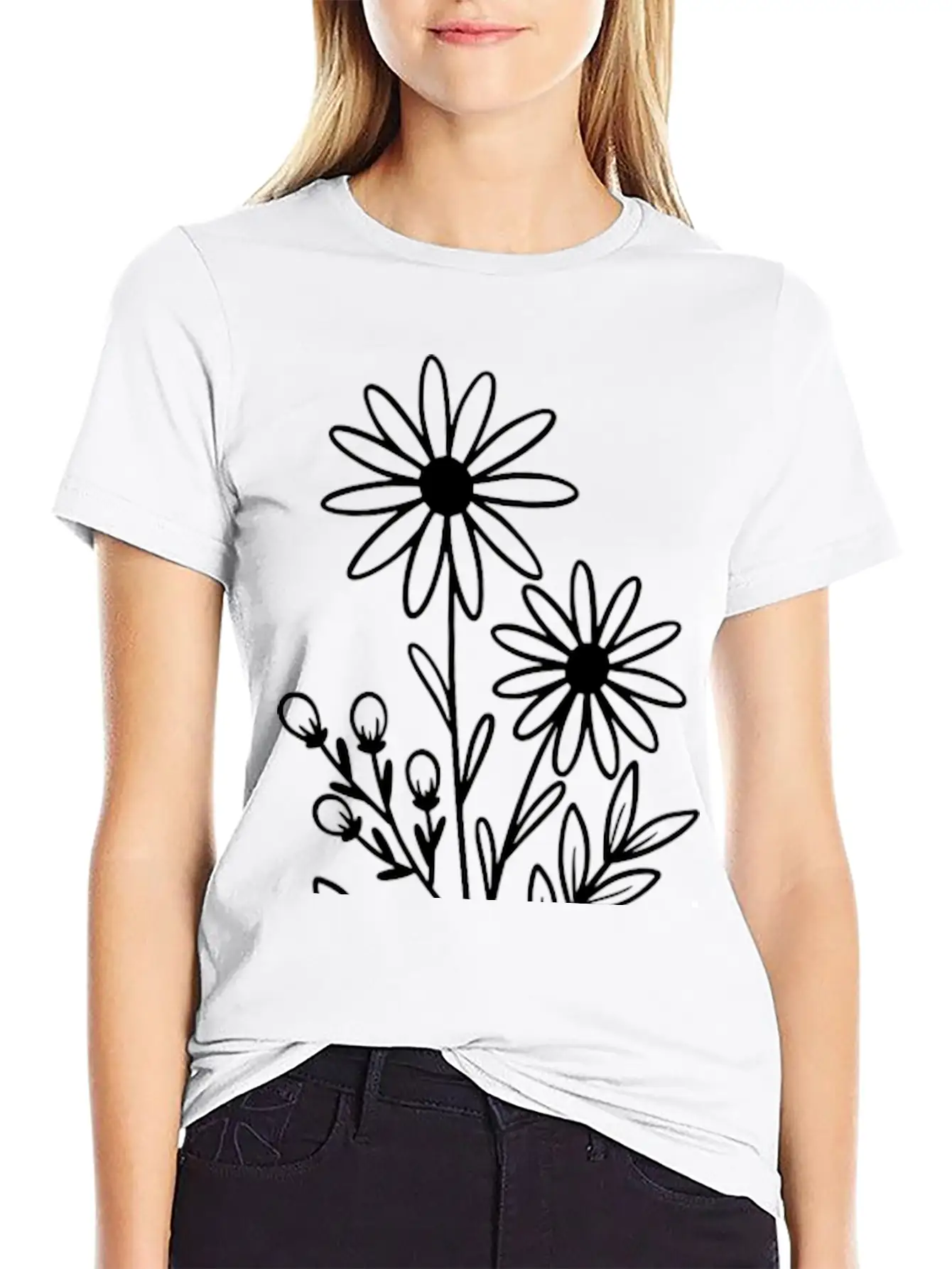 Flowers Basic Graphic T-Shirt – Daily Comfort In Soft Cotton