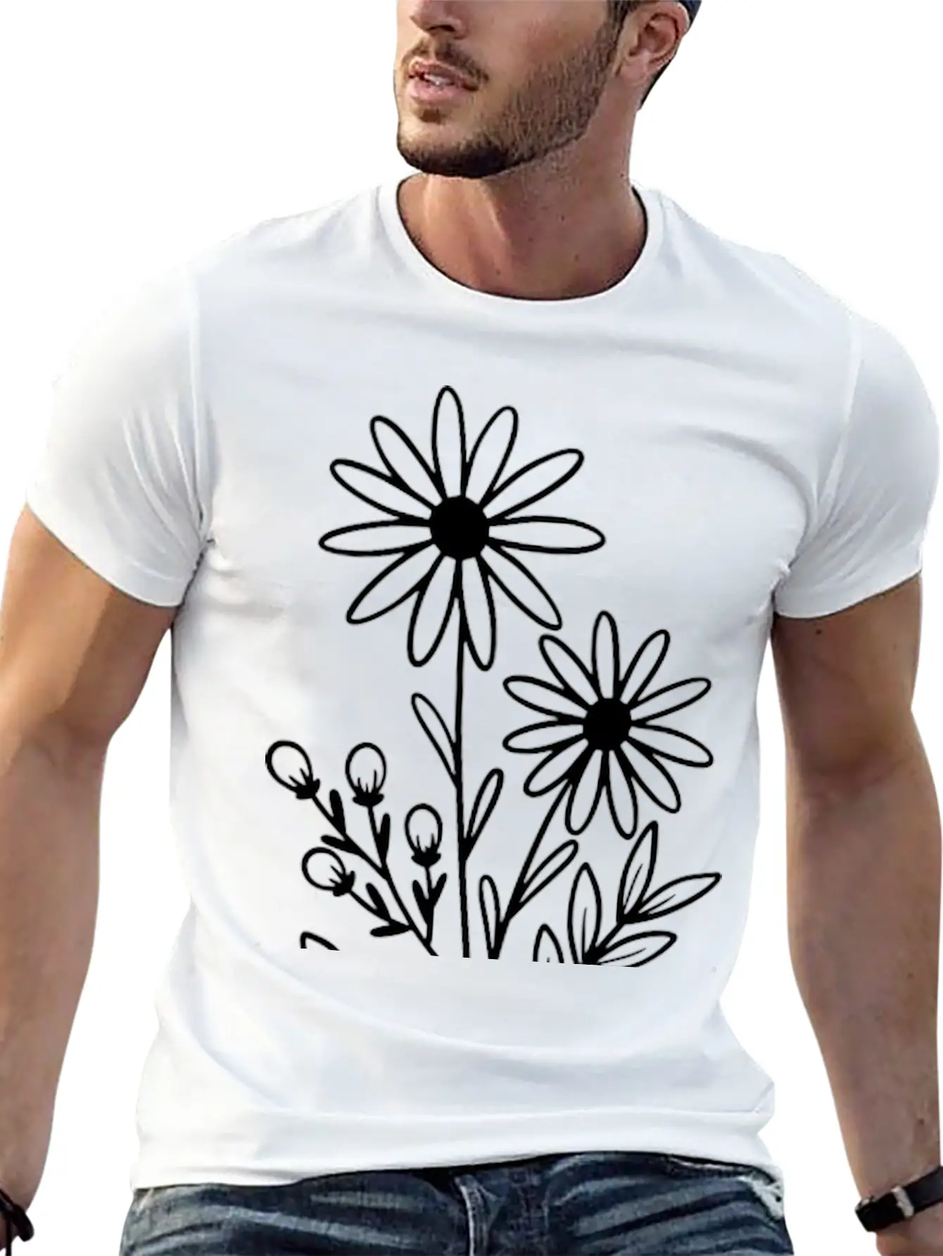 Flowers Basic Graphic T-Shirt – Daily Comfort In Soft Cotton