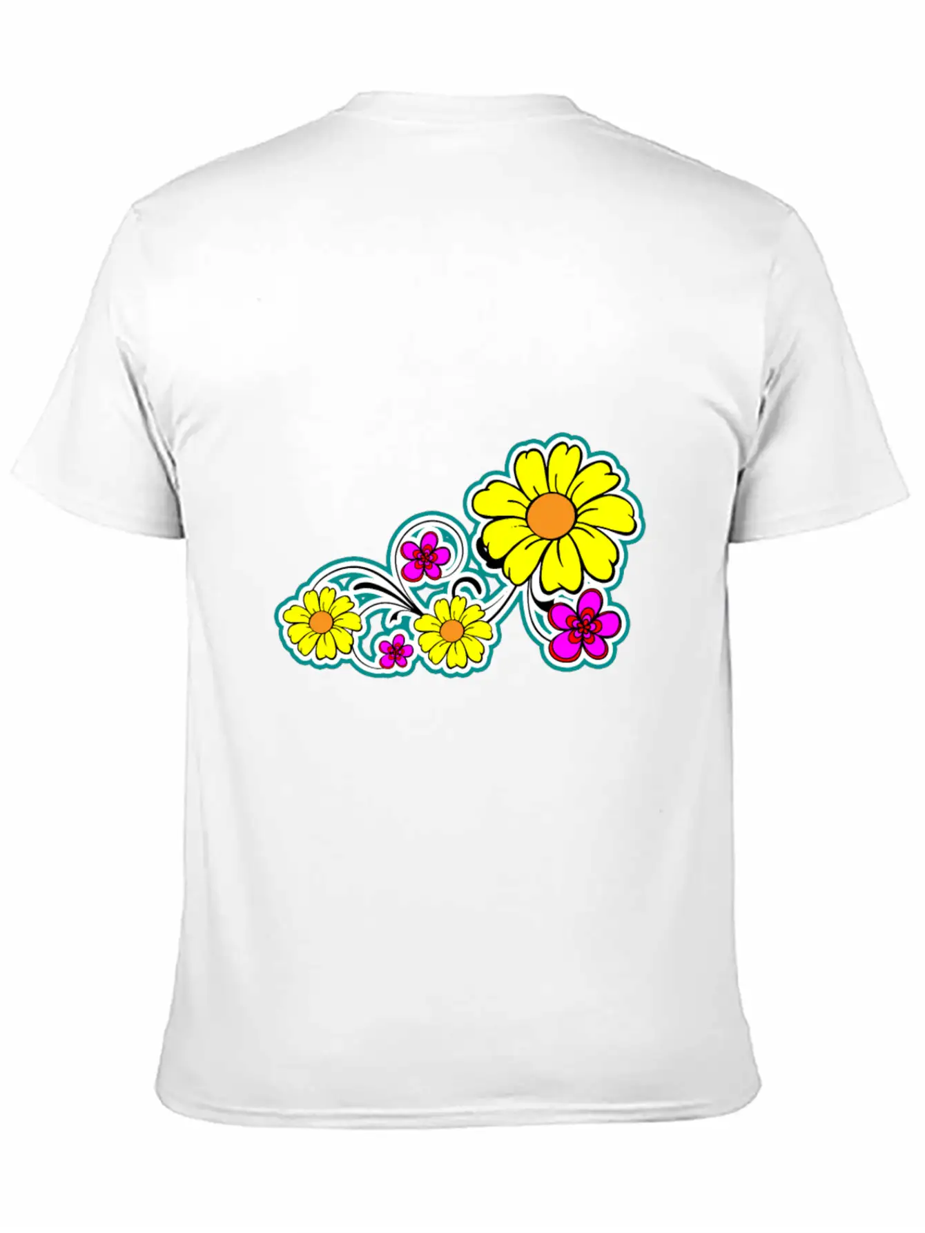 Flowers Breathable Graphic T-Shirt – Perfect For Casual Days