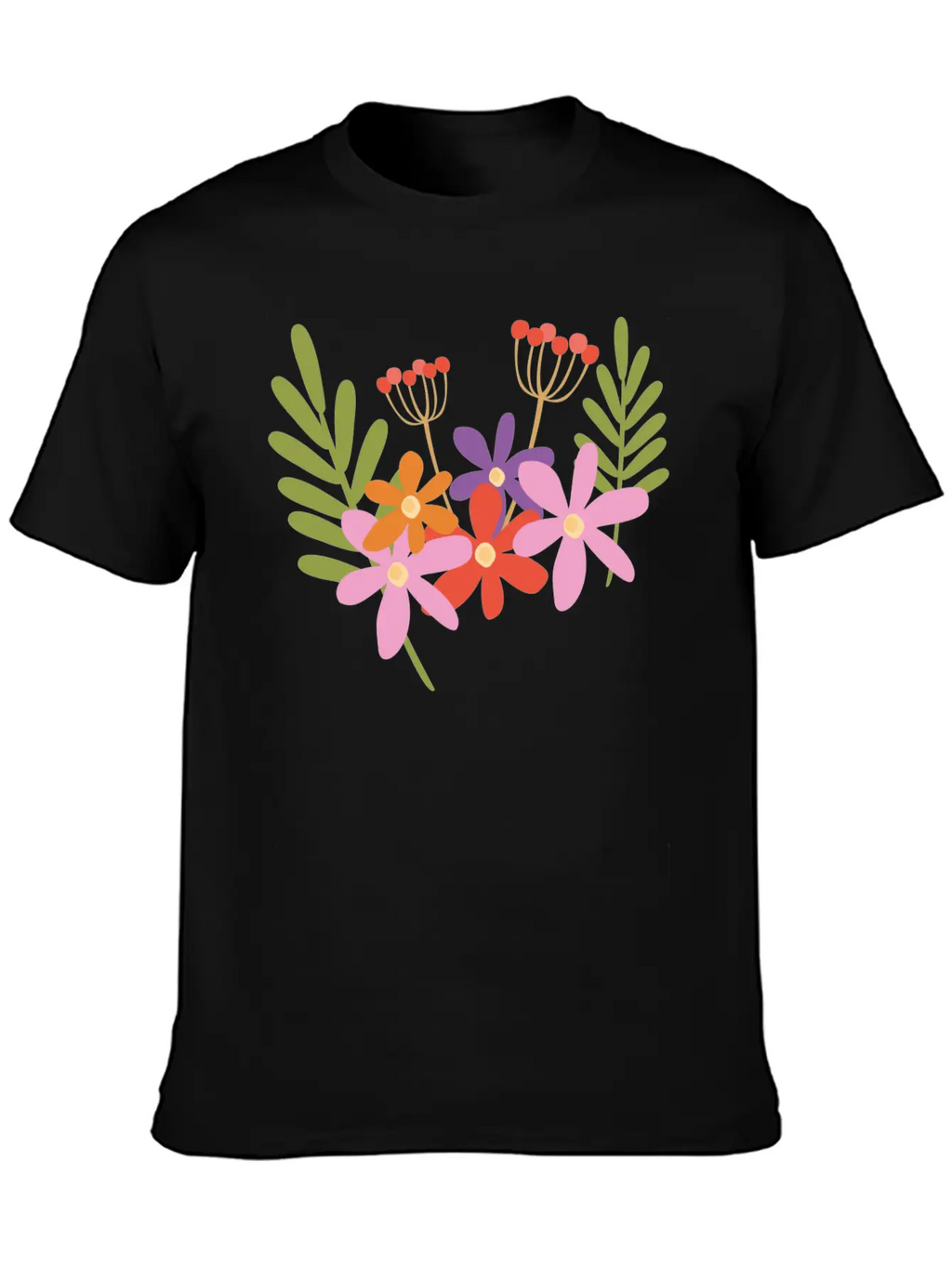 Flowers In Spring Relaxed Everyday Tee – Lightweight And Durable Cotton