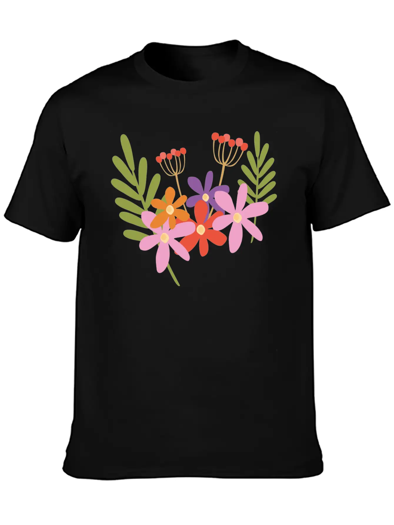 Flowers In Spring Relaxed Everyday Tee – Lightweight And Durable Cotton