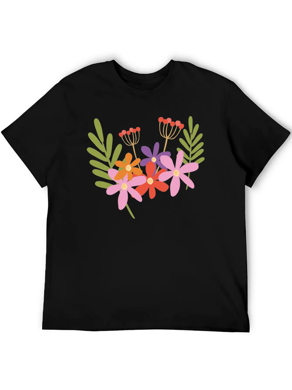 Flowers In Spring Relaxed Everyday Tee – Lightweight And Durable Cotton