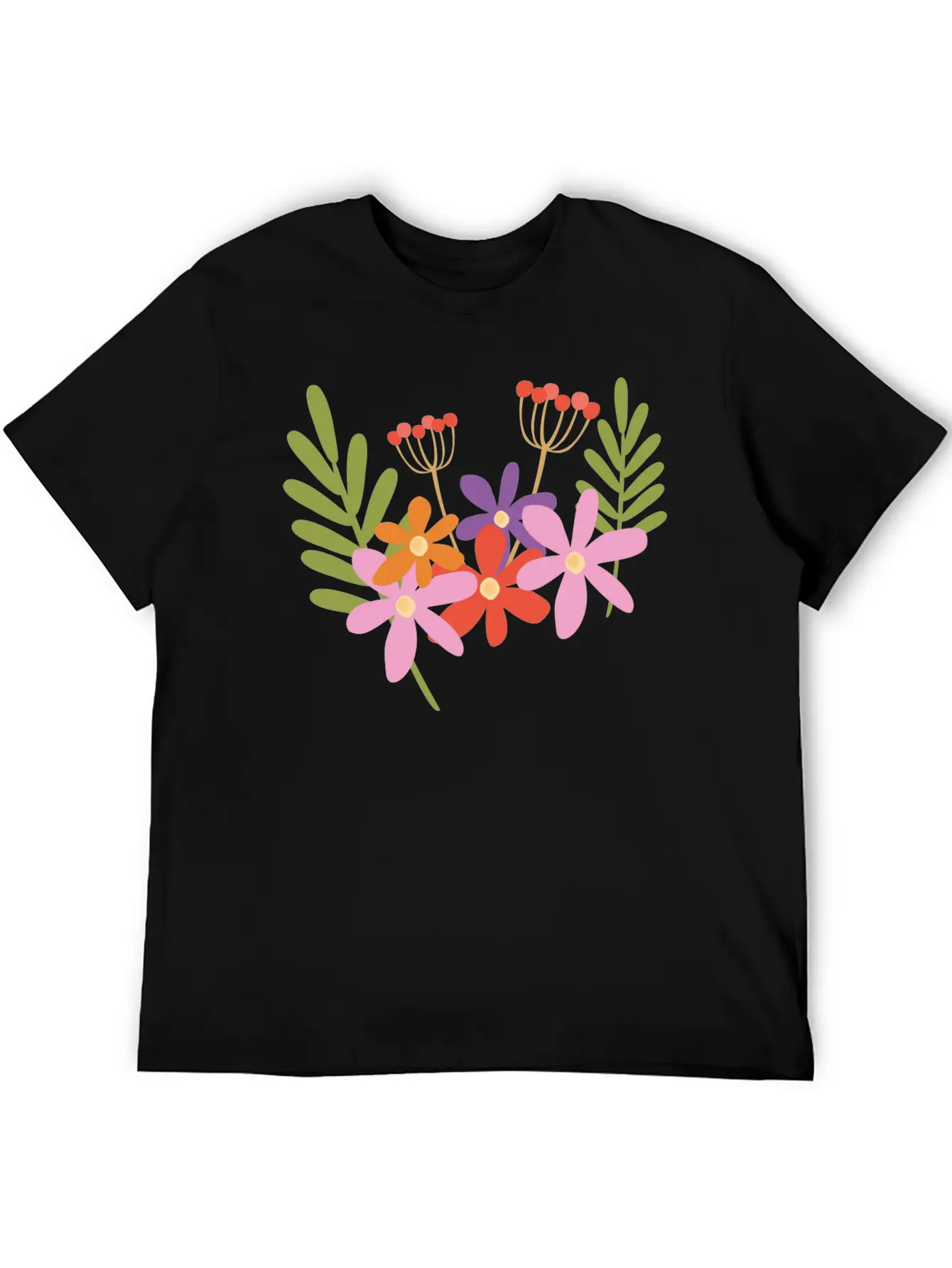Flowers In Spring Relaxed Everyday Tee – Lightweight And Durable Cotton