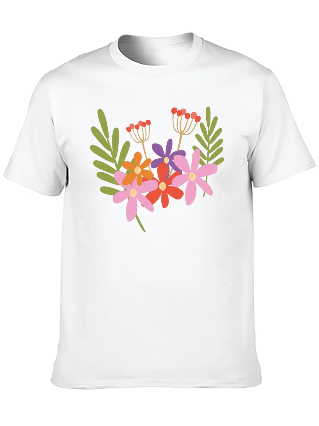 Flowers In Spring Relaxed Everyday Tee – Lightweight And Durable Cotton