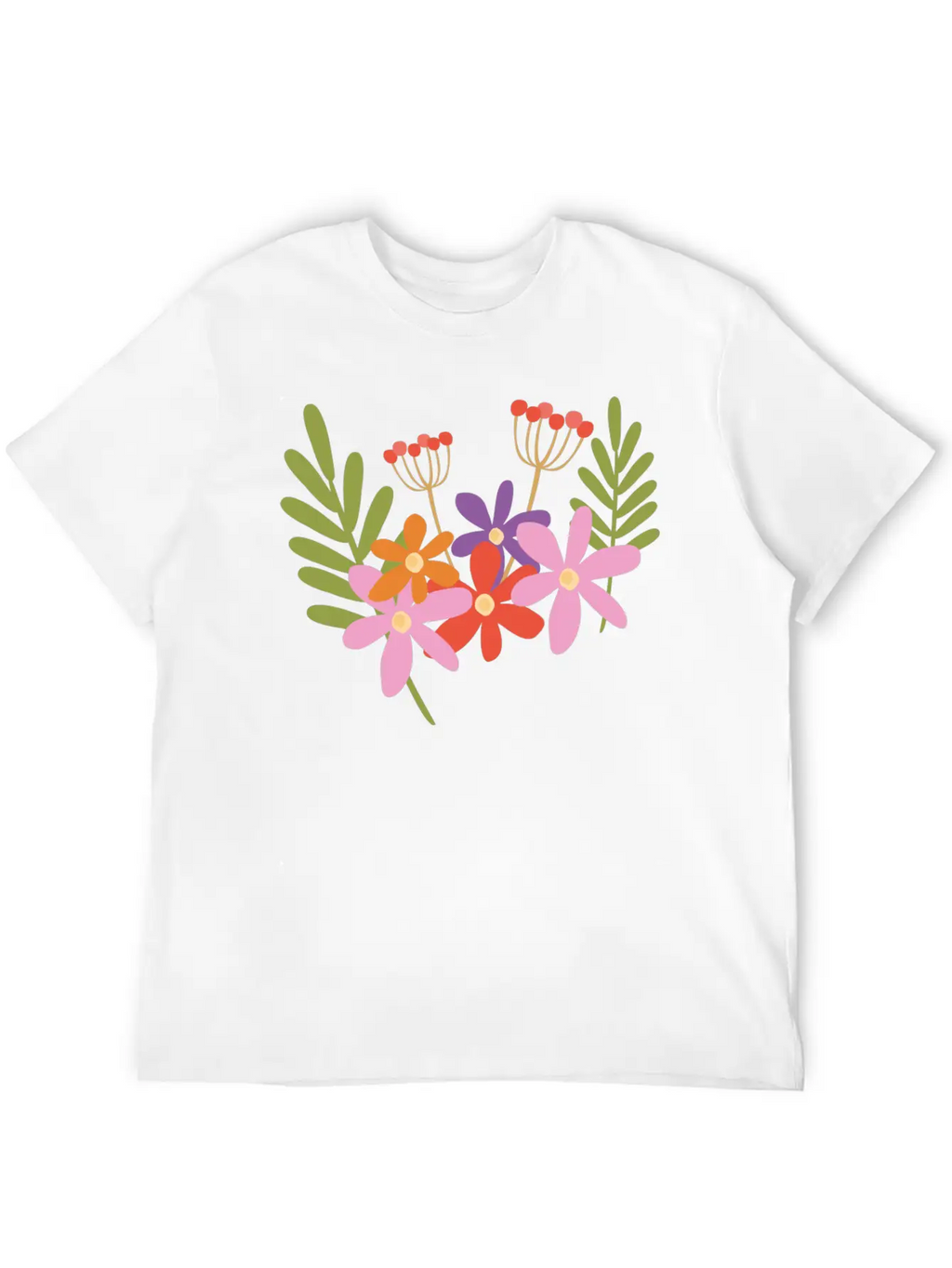 Flowers In Spring Relaxed Everyday Tee – Lightweight And Durable Cotton