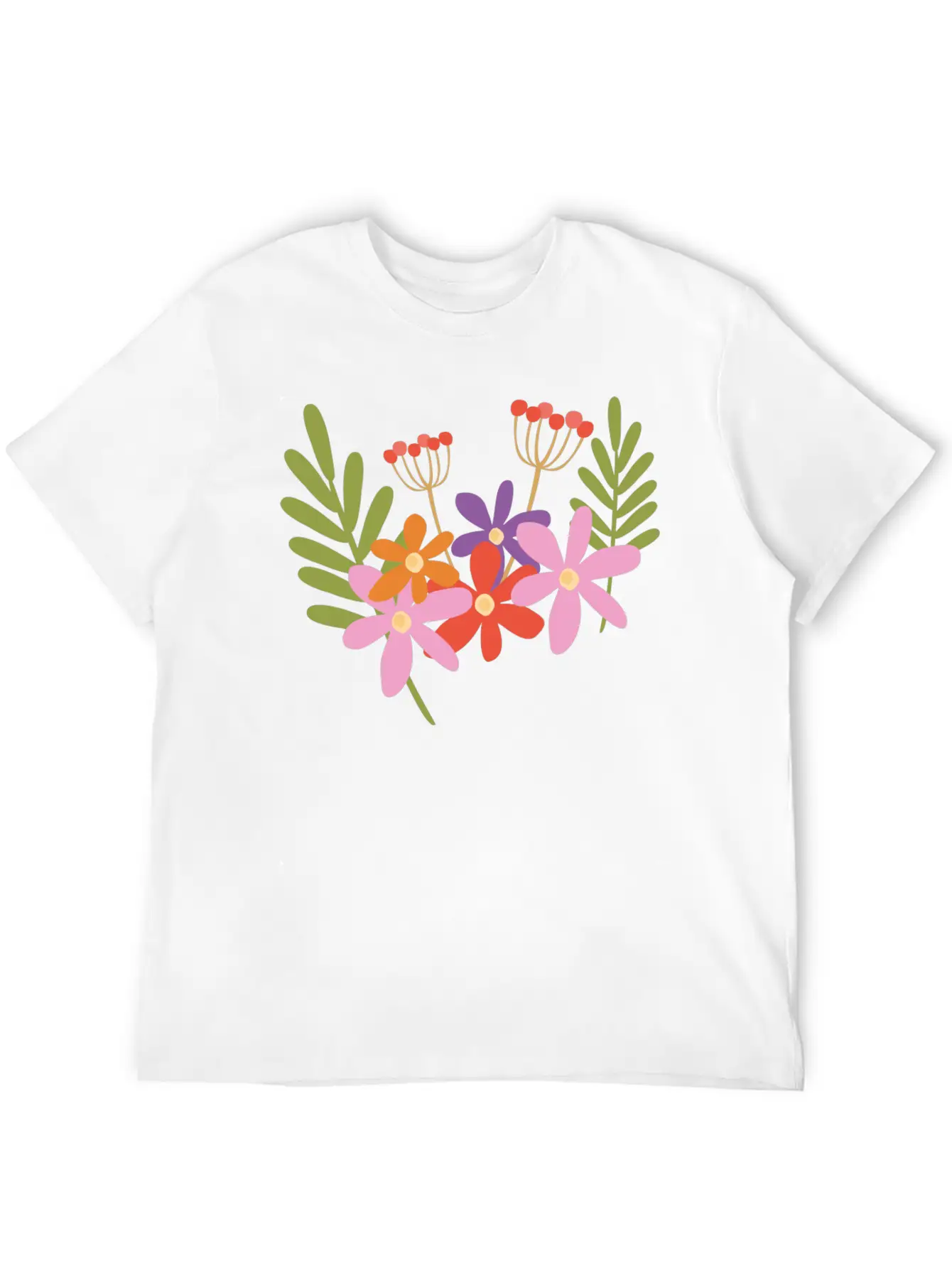 Flowers In Spring Relaxed Everyday Tee – Lightweight And Durable Cotton