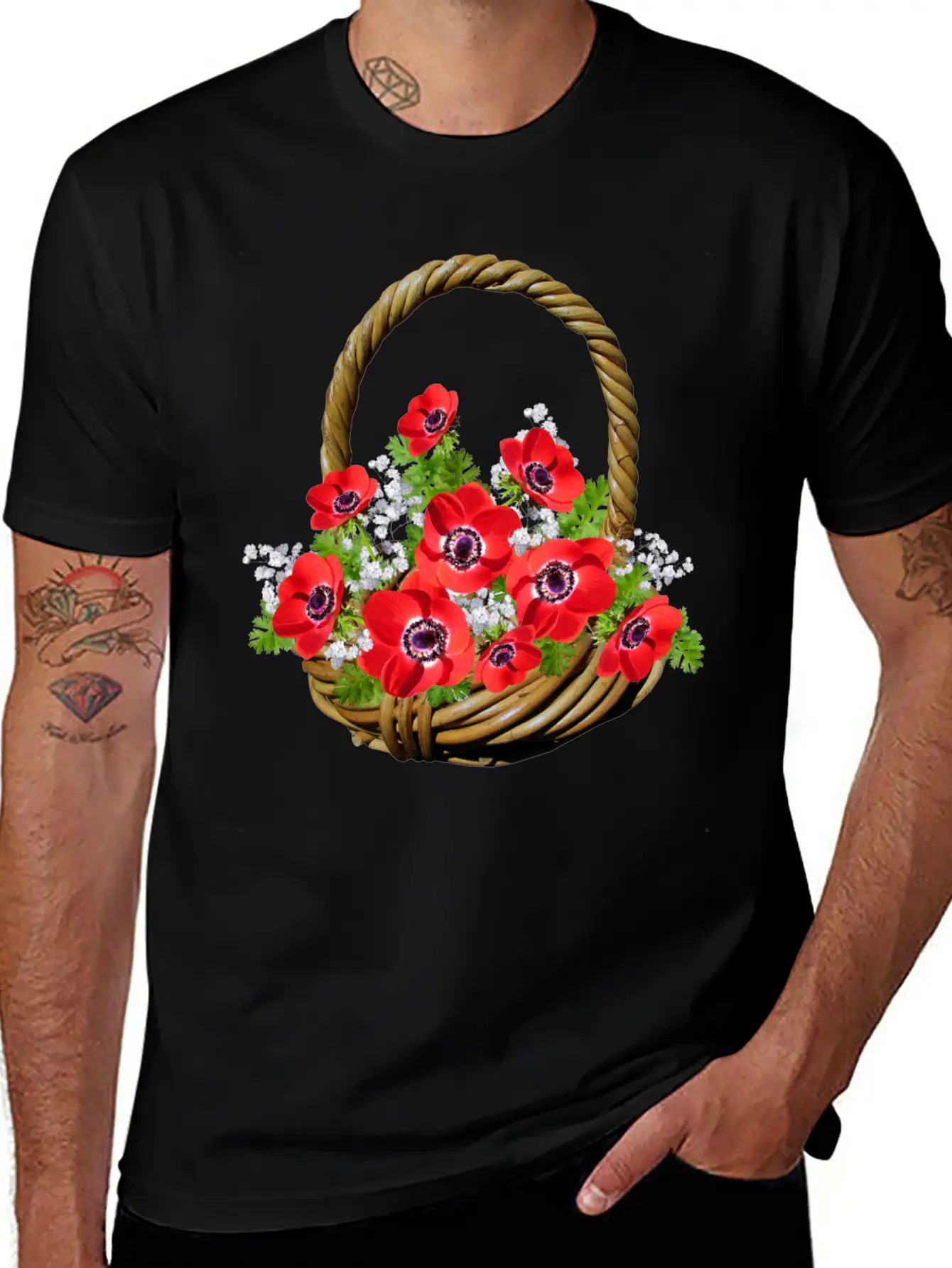 Flowers Lilies Tulips Orchids Sunflower Dahlia Ger Basic Graphic T-Shirt – Daily Comfort In Soft Cotton