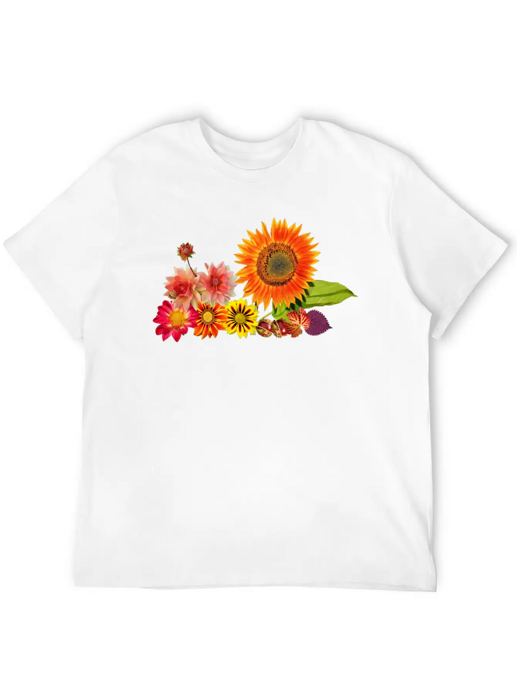 Flowers Lilies Tulips Orchids Sunflower Dahlia Ger Essential Cotton Tee For Daily Outfits – Unisex Style
