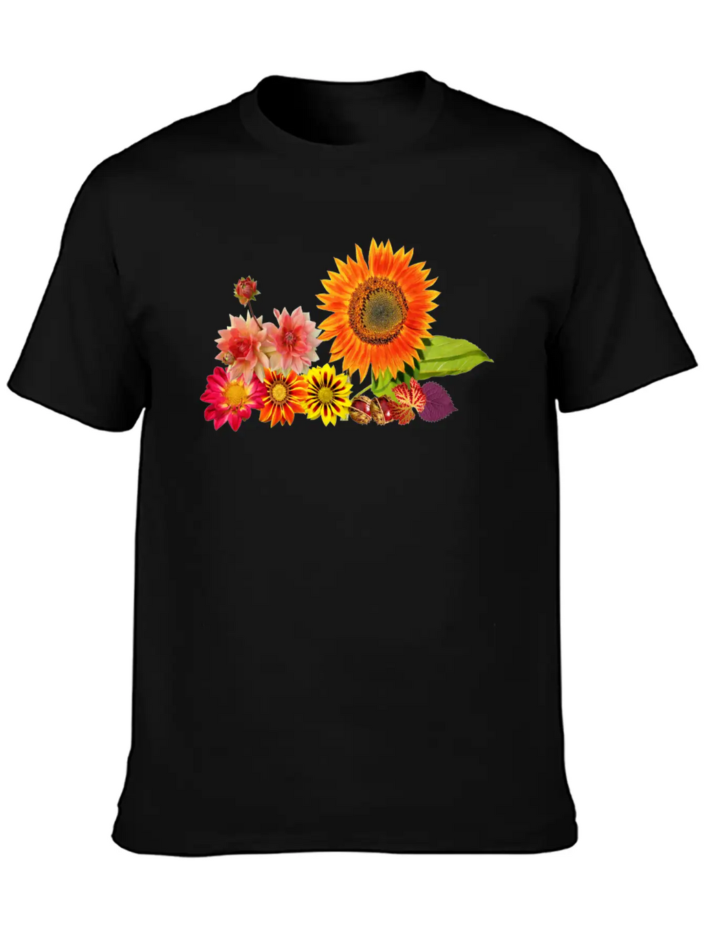 Flowers Lilies Tulips Orchids Sunflower Dahlia Ger Essential Cotton Tee For Daily Outfits – Unisex Style
