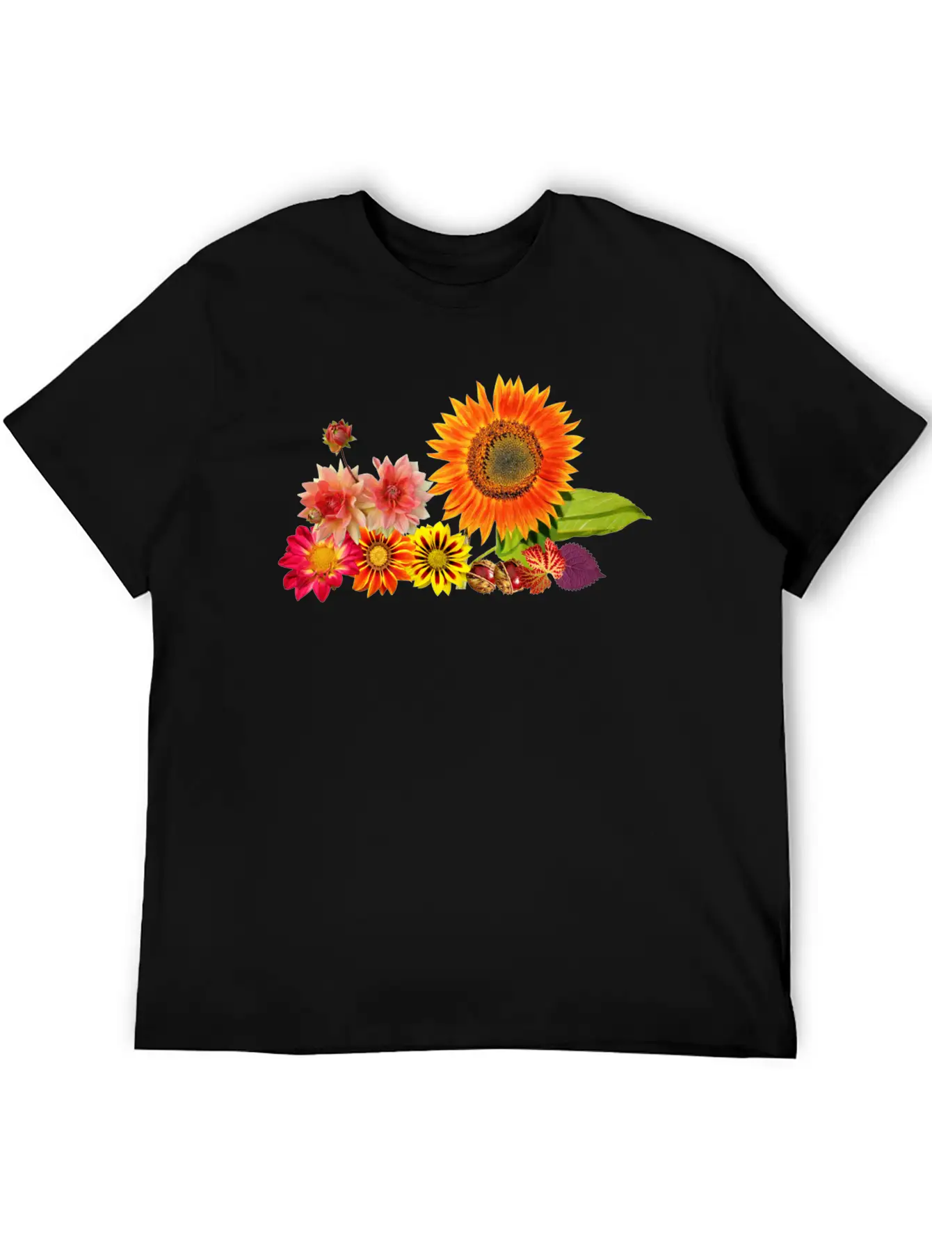 Flowers Lilies Tulips Orchids Sunflower Dahlia Ger Essential Cotton Tee For Daily Outfits – Unisex Style