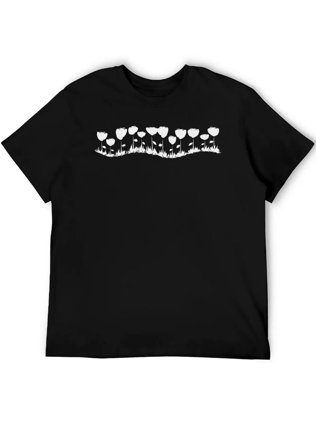 Flowers Line Wave Flower Stylish Everyday T-Shirt – Unisex Basic Cotton Tee