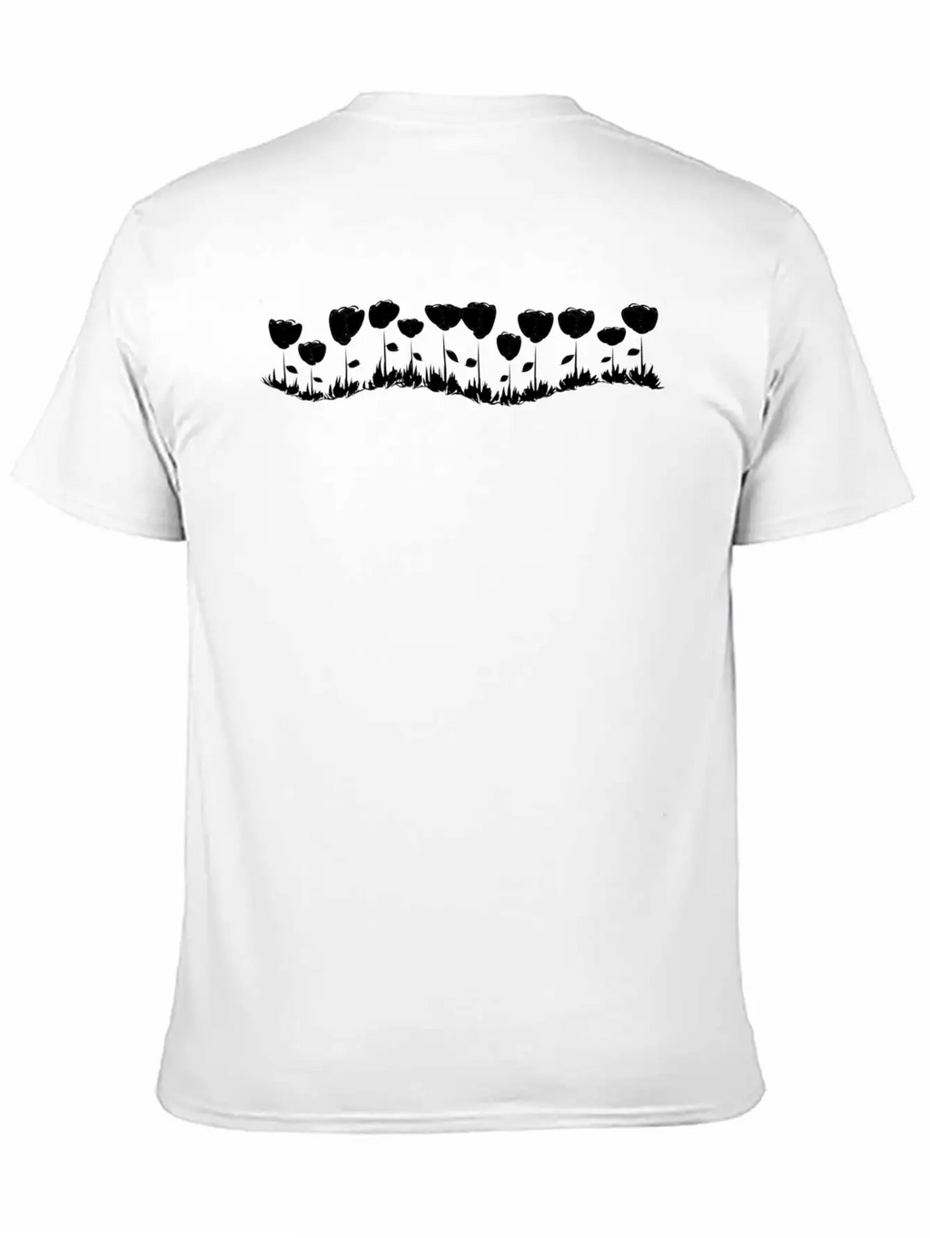 Flowers Line Wave Flower Stylish Everyday T-Shirt – Unisex Basic Cotton Tee