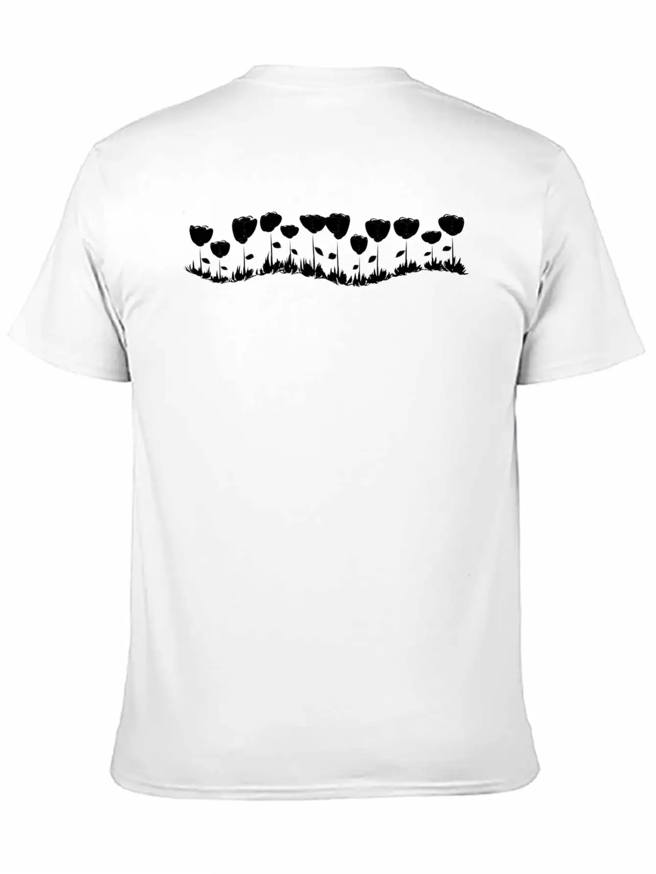 Flowers Line Wave Flower Stylish Everyday T-Shirt – Unisex Basic Cotton Tee