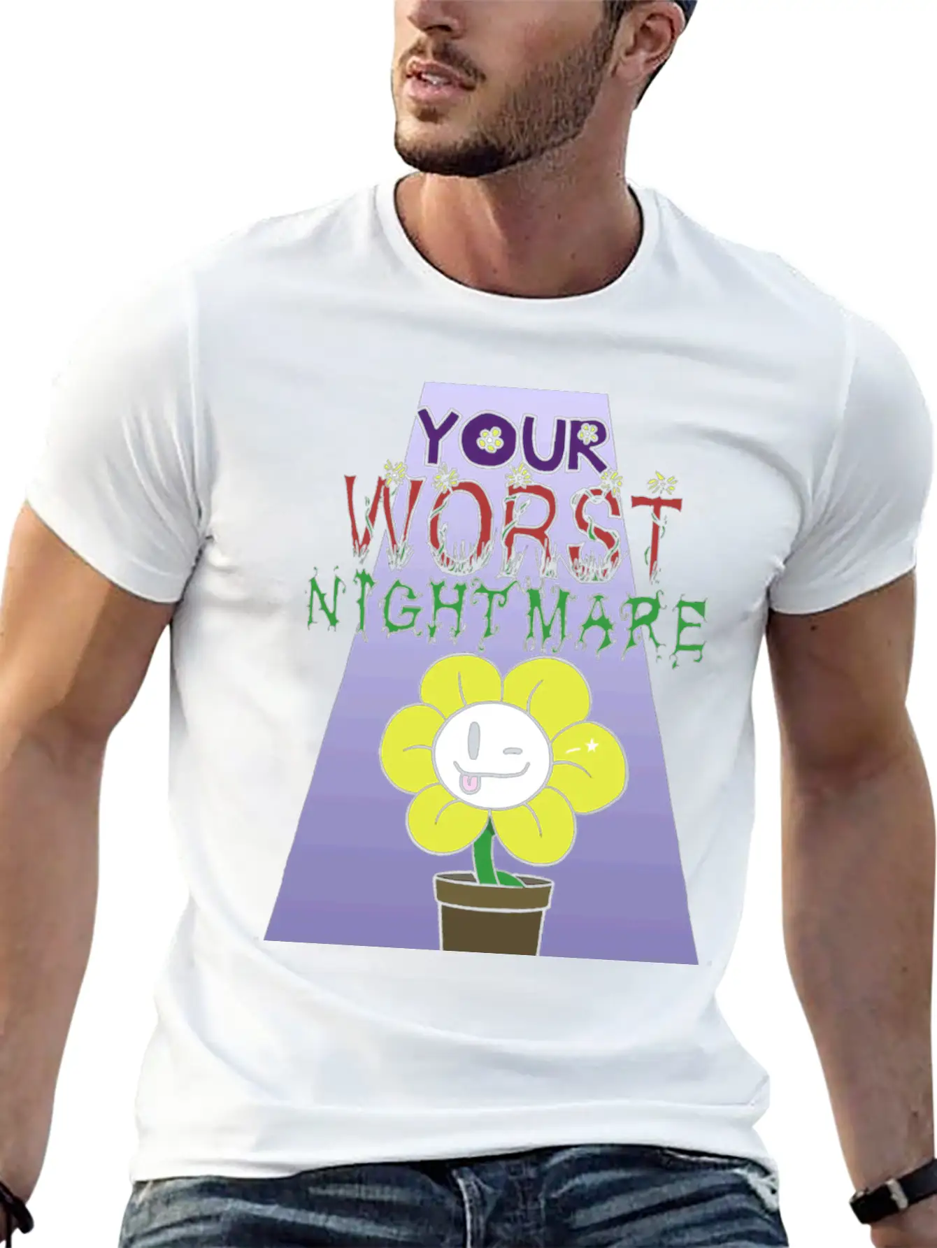 Flowey Is Your Worst Nightmare Stylish Everyday T-Shirt – Unisex Basic Cotton Tee