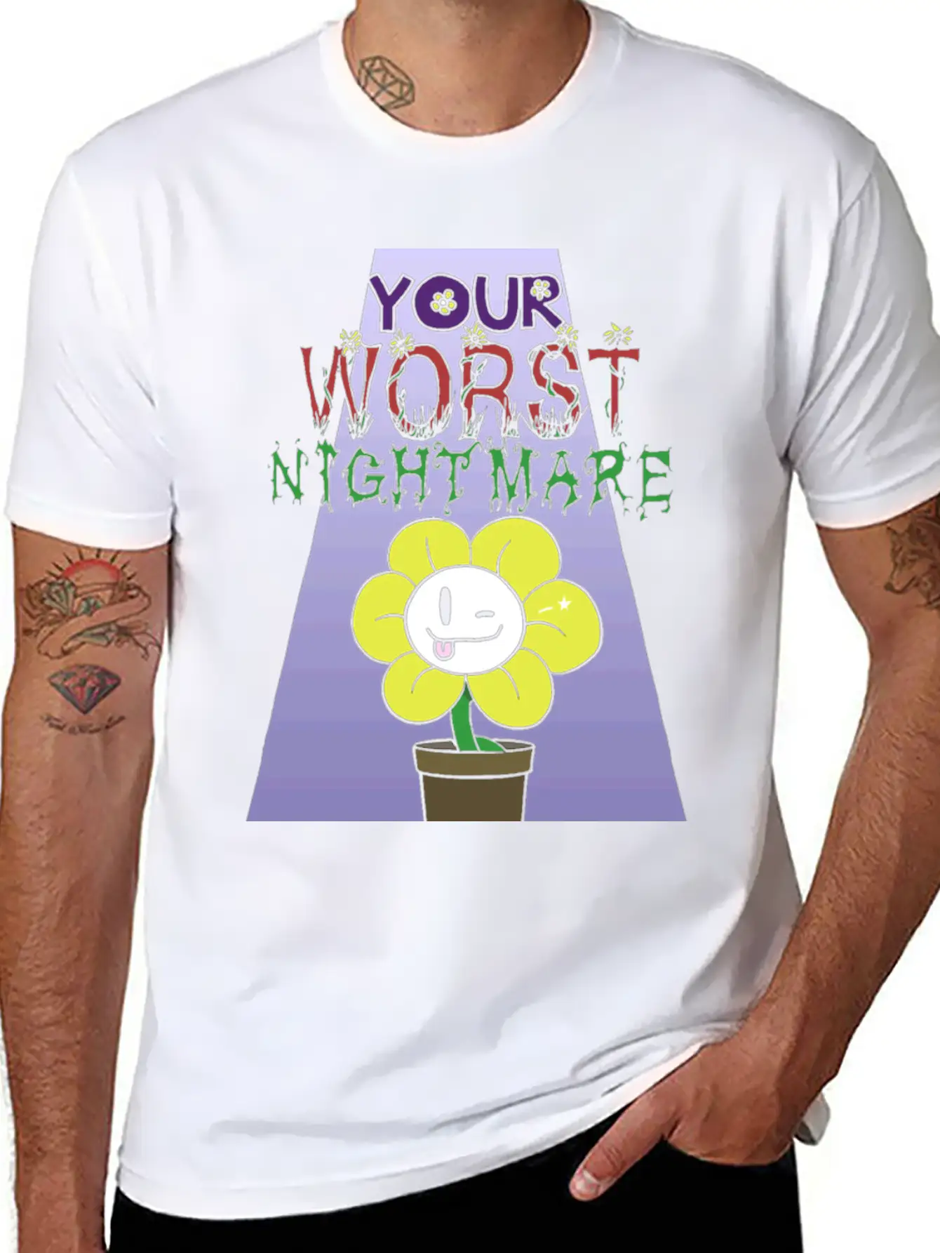 Flowey Is Your Worst Nightmare Stylish Everyday T-Shirt – Unisex Basic Cotton Tee