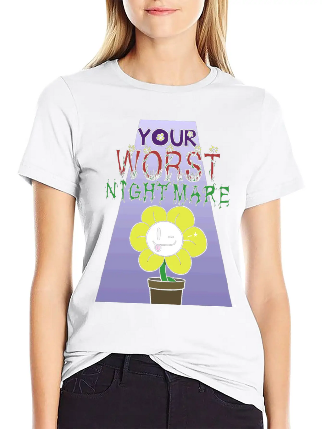 Flowey Is Your Worst Nightmare Stylish Everyday T-Shirt – Unisex Basic Cotton Tee
