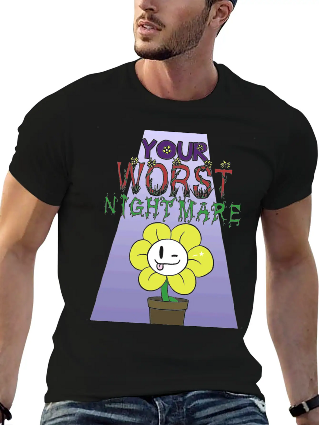 Flowey Is Your Worst Nightmare Stylish Everyday T-Shirt – Unisex Basic Cotton Tee
