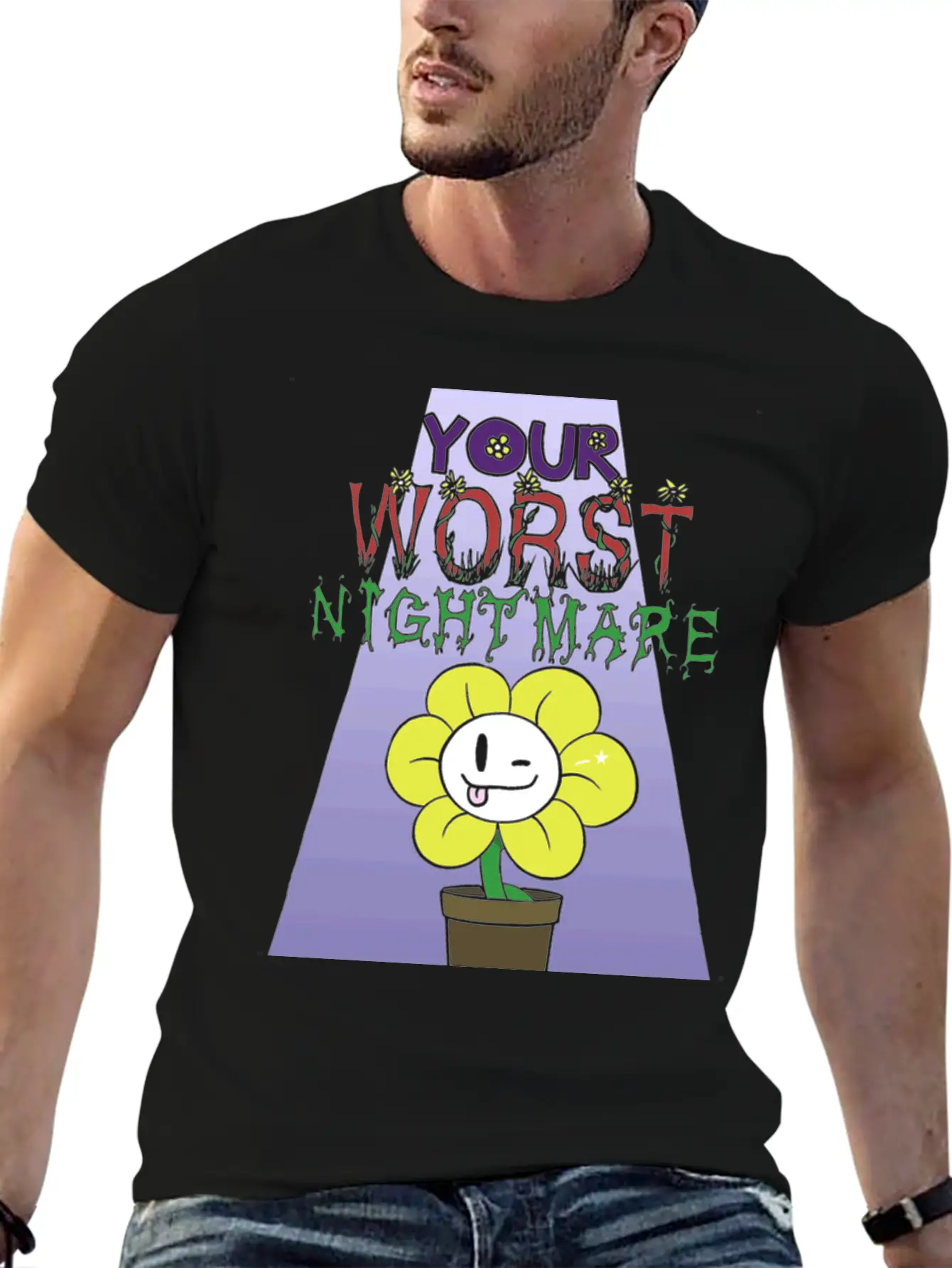 Flowey Is Your Worst Nightmare Stylish Everyday T-Shirt – Unisex Basic Cotton Tee