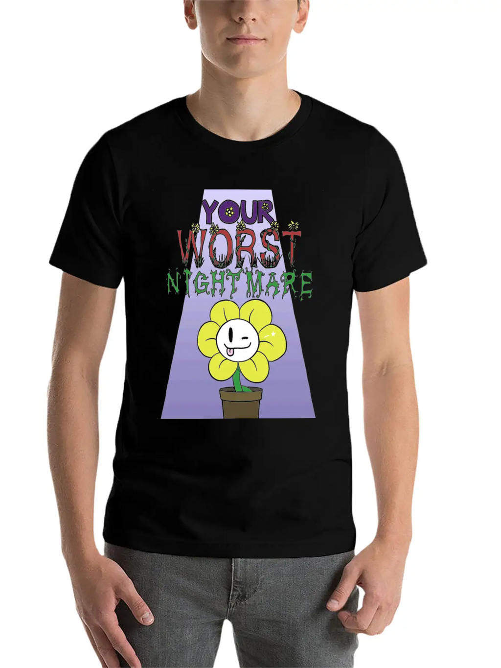 Flowey Is Your Worst Nightmare Stylish Everyday T-Shirt – Unisex Basic Cotton Tee