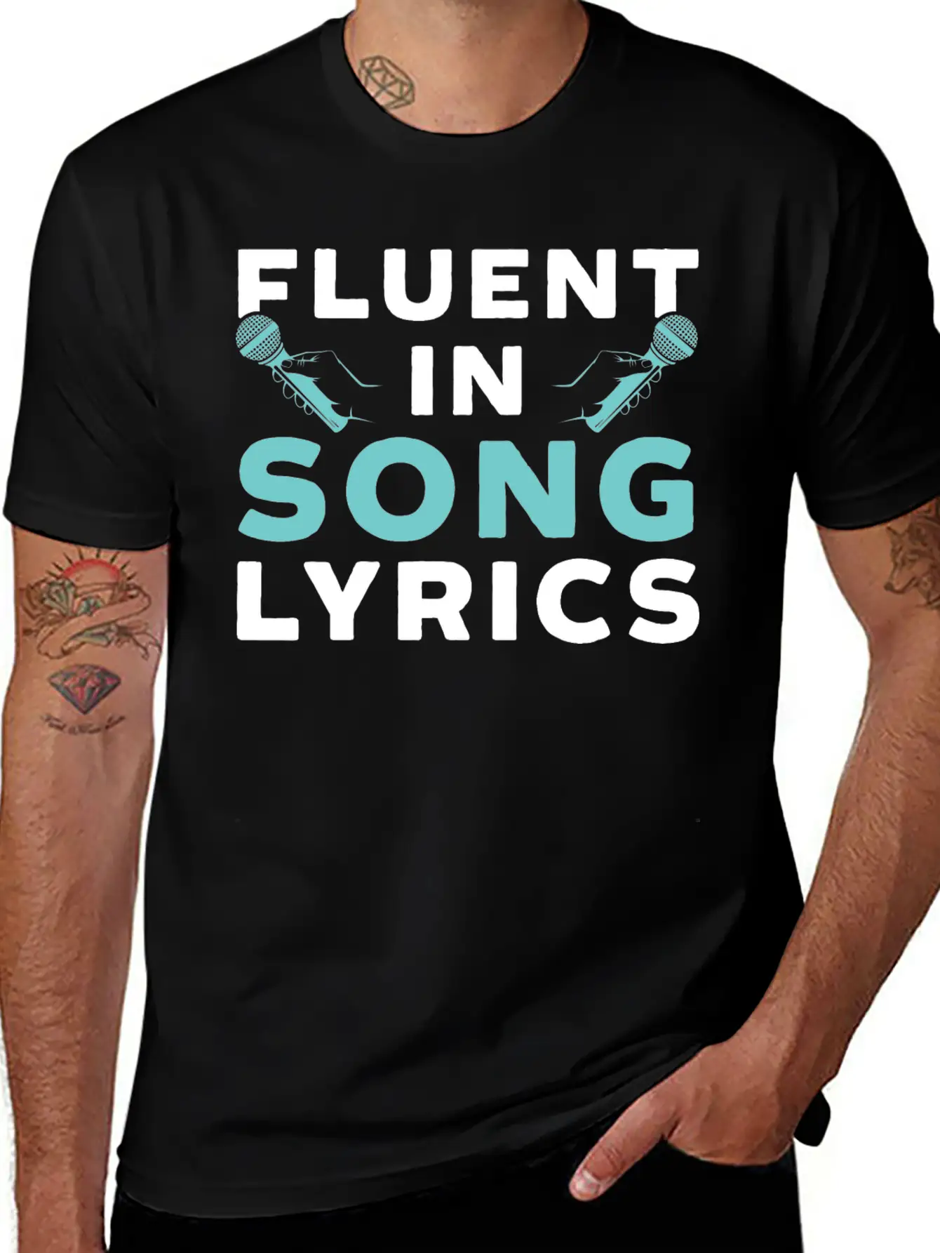Fluent In Song Lyrics Timeless Short Sleeve Tee – Comfy And Minimalist Design