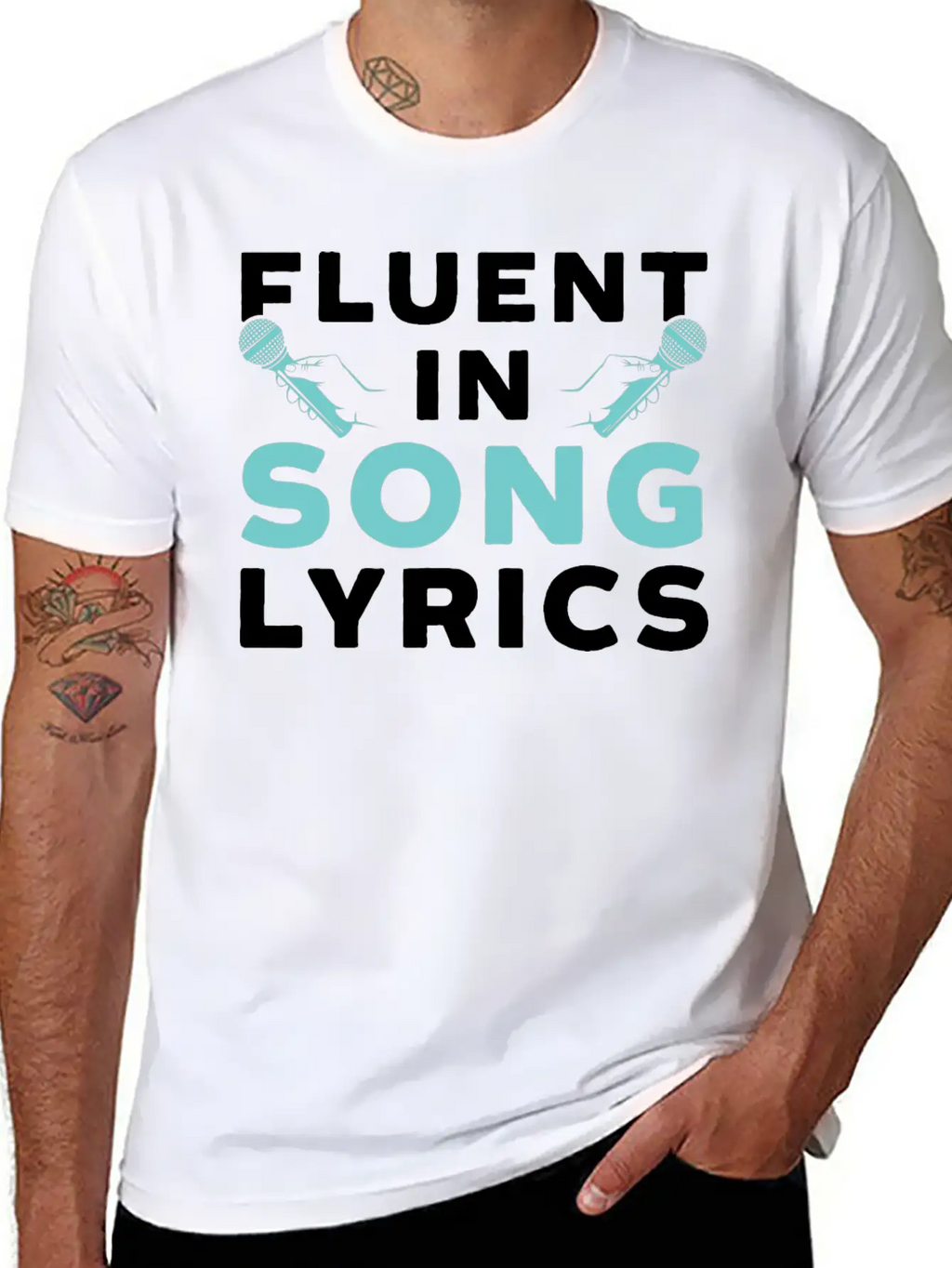 Fluent In Song Lyrics Timeless Short Sleeve Tee – Comfy And Minimalist Design