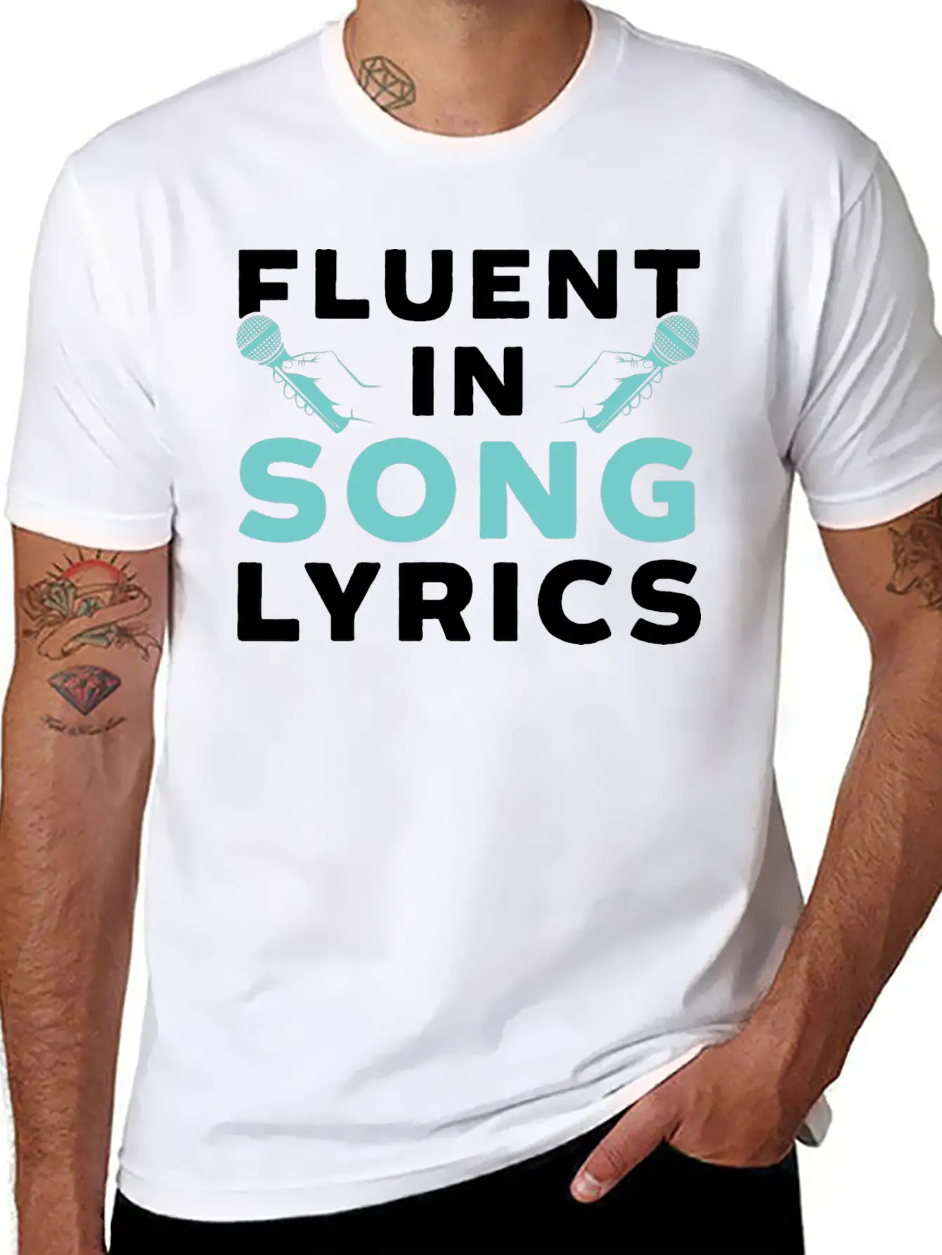 Fluent In Song Lyrics Timeless Short Sleeve Tee – Comfy And Minimalist Design