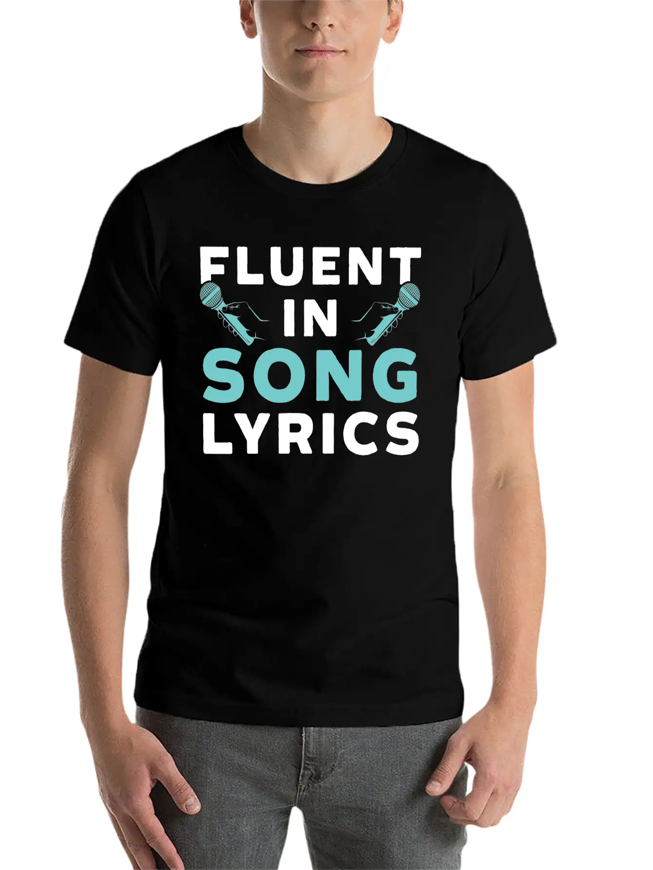 Fluent In Song Lyrics Timeless Short Sleeve Tee – Comfy And Minimalist Design