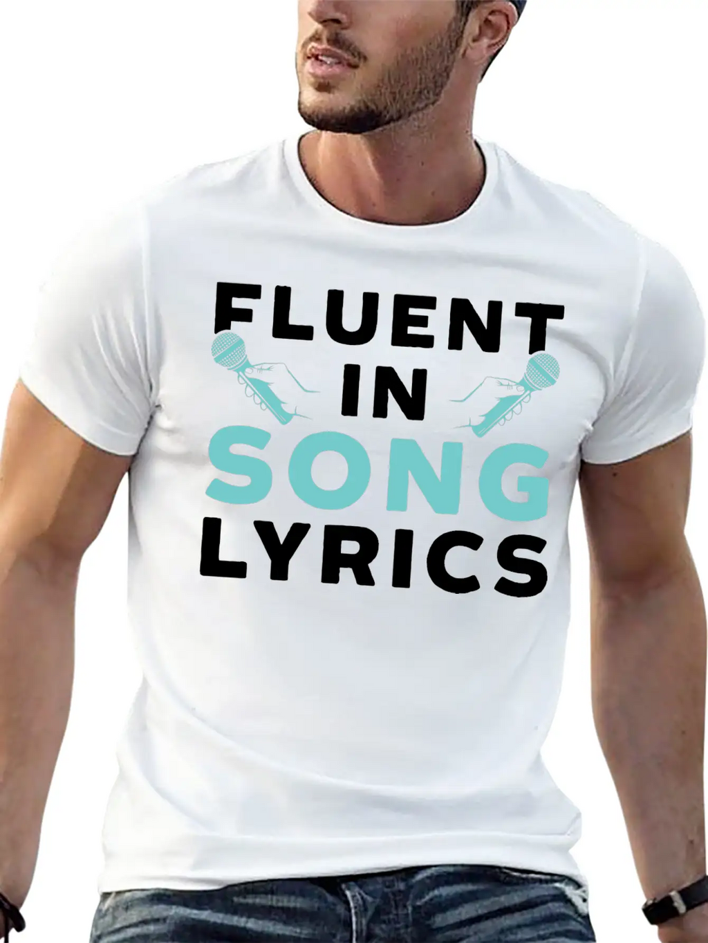 Fluent In Song Lyrics Timeless Short Sleeve Tee – Comfy And Minimalist Design